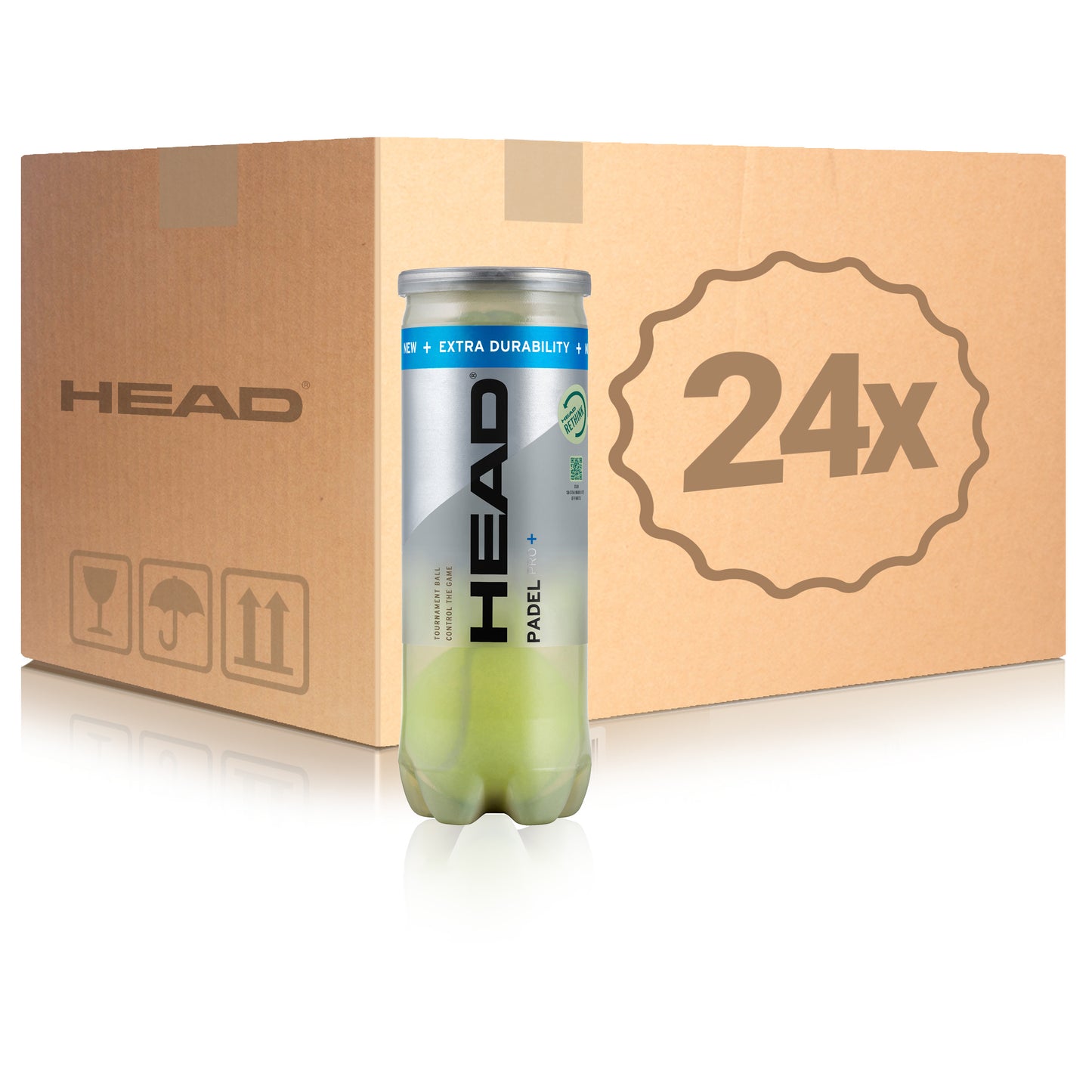 HEAD 24 Tubes de 3 Padel Pro+ En carton