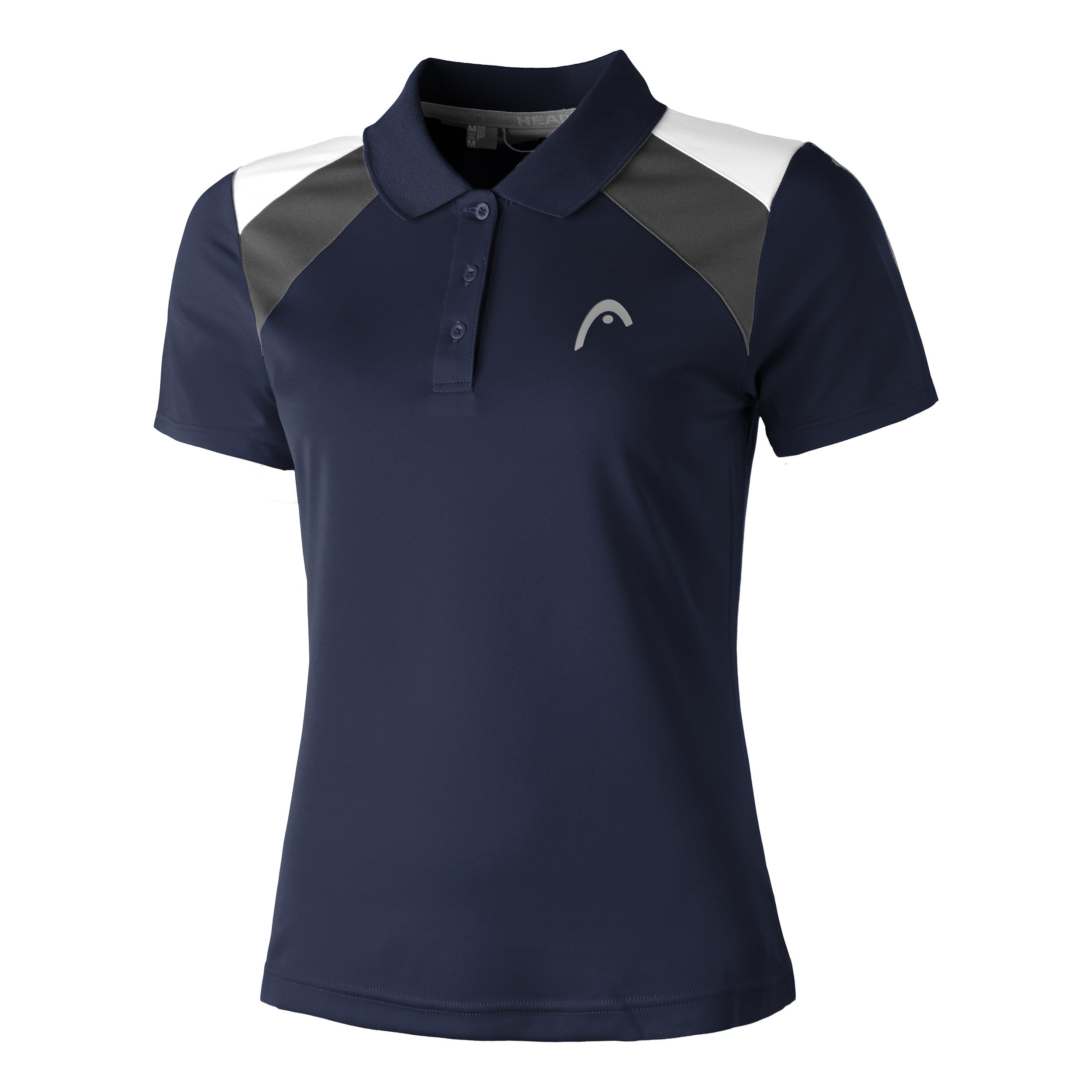 HEAD Club 22 Polo Femmes - bleu foncé, gris