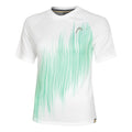 Performance T-shirt Femmes-Blanc,Turquoise