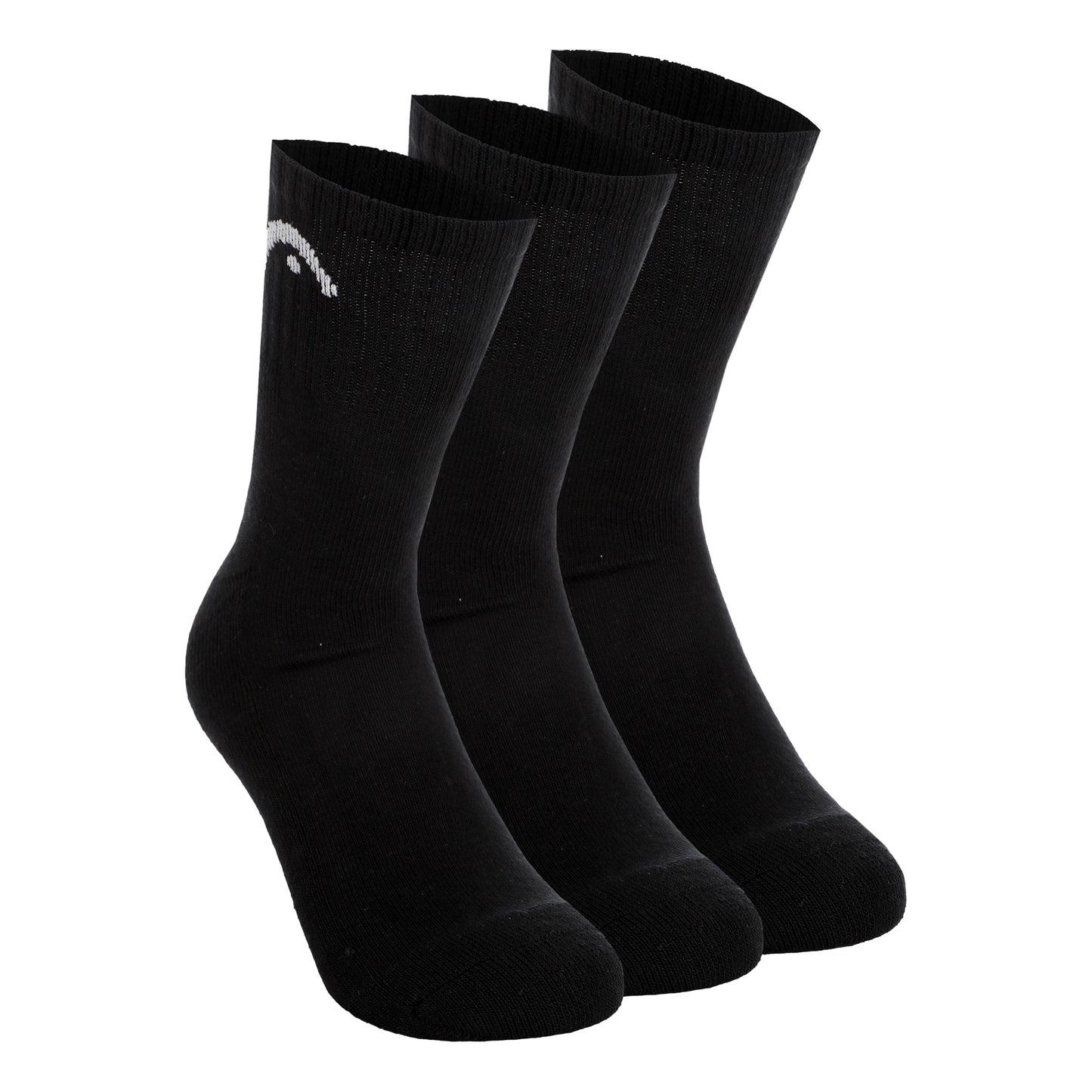 HEAD Short Crew Chaussettes de tennis Pack de 3 Unisex - noir,