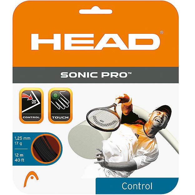 HEAD Sonic Pro Cordage En Garniture 12m-Noir