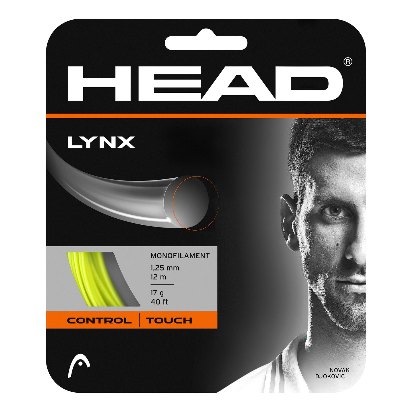 HEAD Lynx Cordage En Garniture 12m-Jaunes Fluo