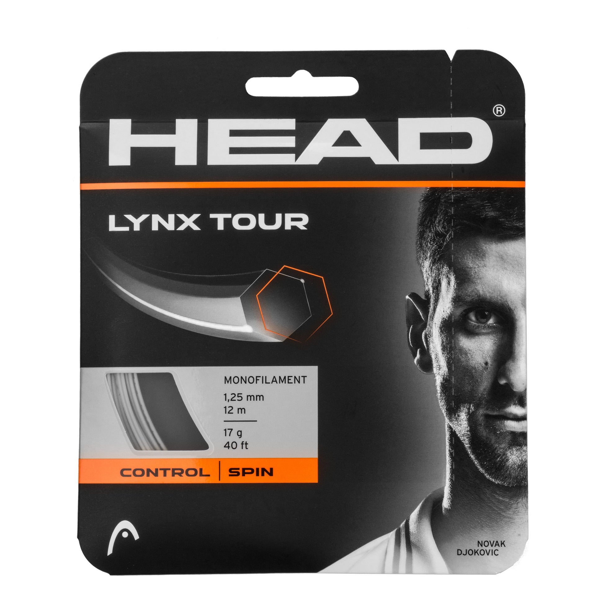 HEAD Lynx Tour Cordage En Garniture 12m-Gris
