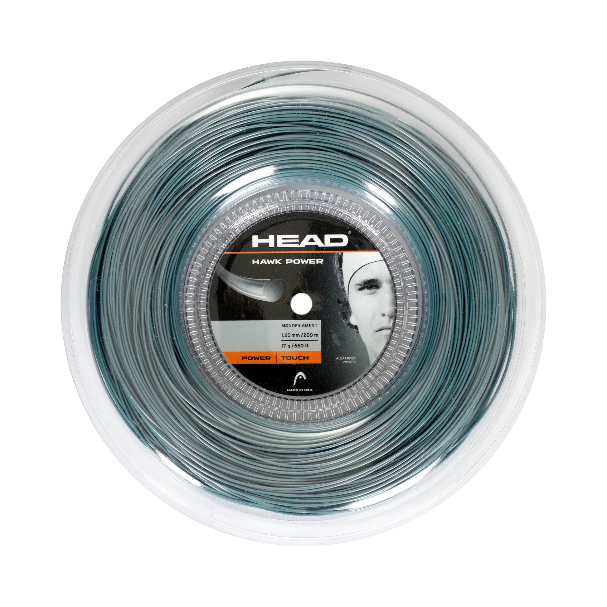 HEAD Hawk Power Bobine Cordage 200m-Anthracite