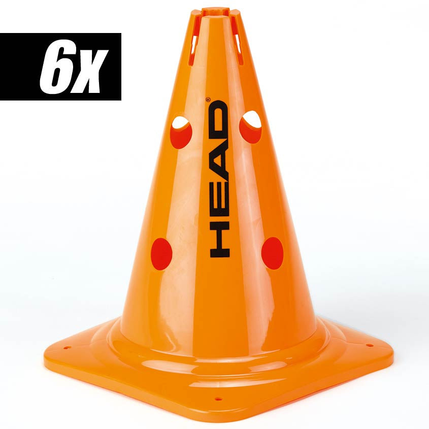 HEAD Cône Pack De 6 Grand-Orange