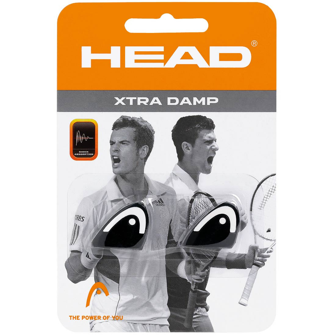 HEAD Xtra Damp Pack Antivibrateur Pack De 2 Unités-Noir