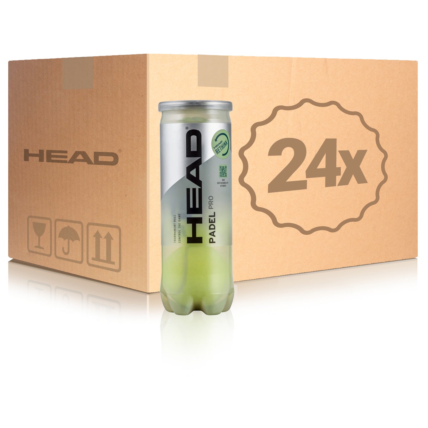 HEAD 24 Tubes de 3 Padel Pro En carton