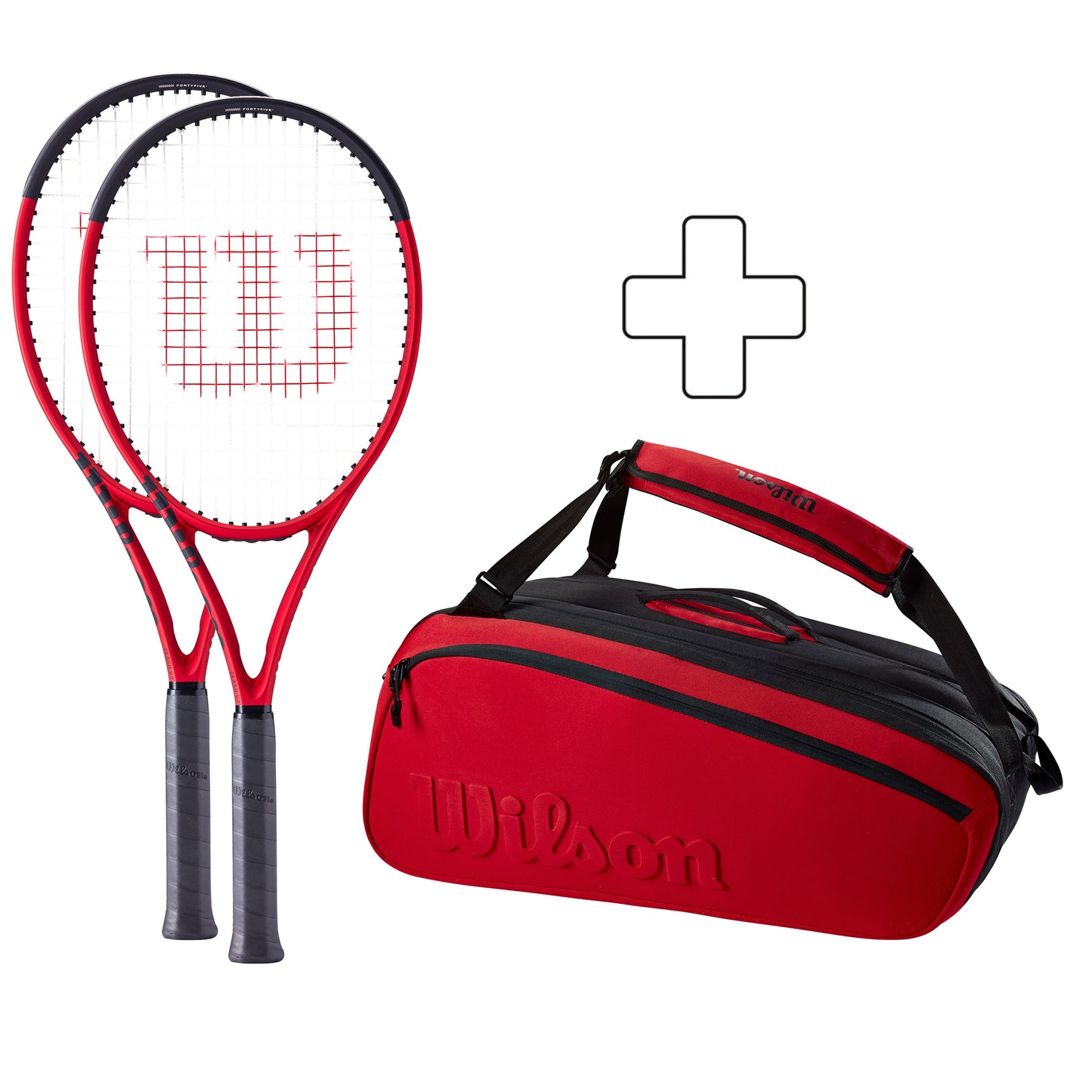 Wilson 100  V2.0 Lot de raquettes 2x + sac de tennis