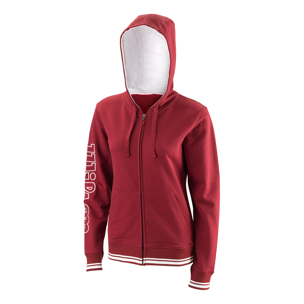 Wilson II Gilet en coton Femmes - rouge foncé, blanc