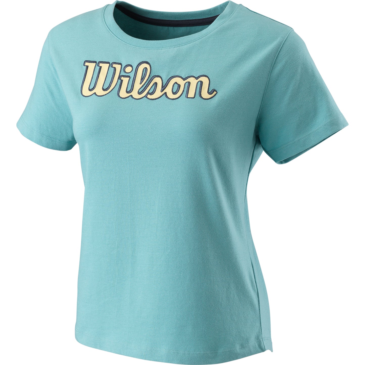 Wilson Sript Eco T-shirt Femmes-Bleu,Jaune