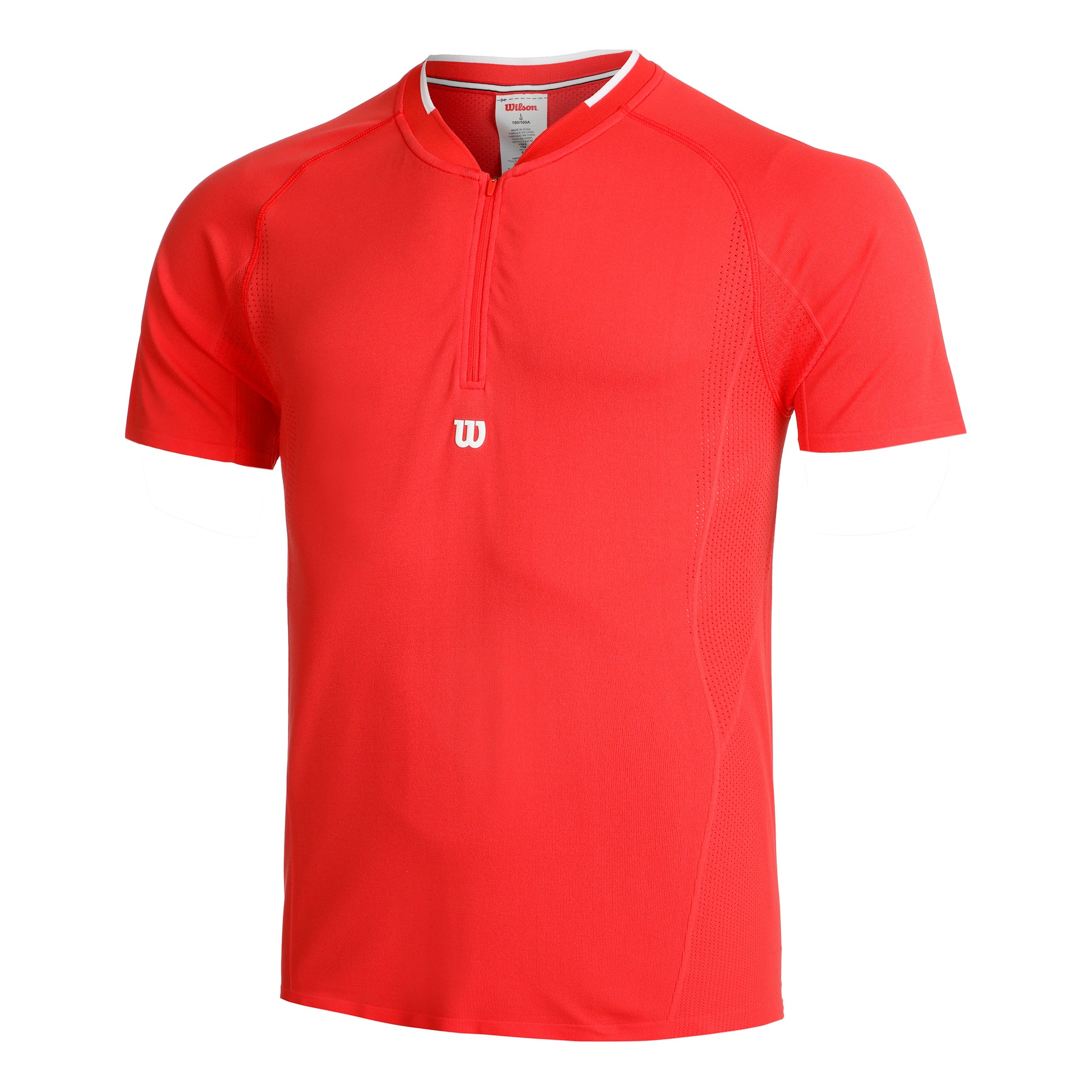 Wilson Players Seamless Zip Henley 2.0 T-shirt Hommes - rouge,
