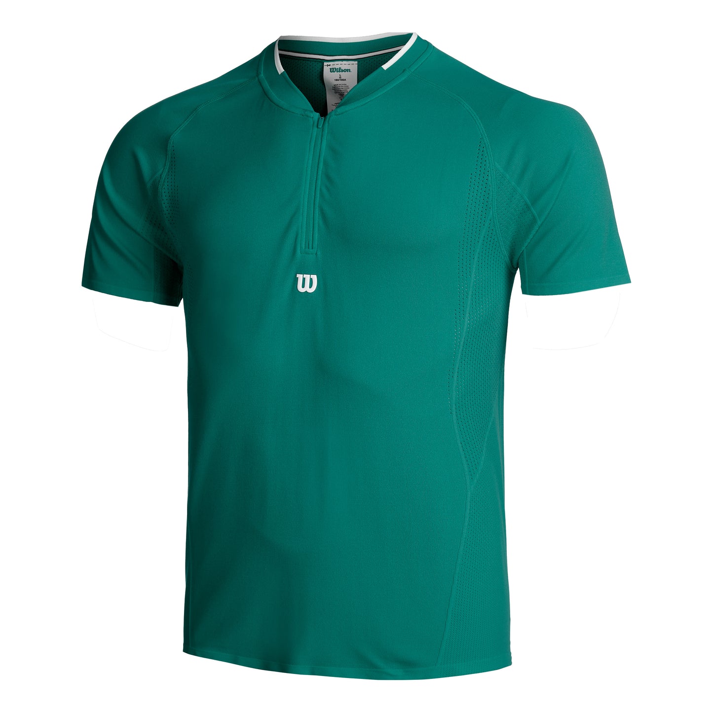 Wilson Players Seamless Zip Henley 2.0 T-shirt Hommes-Vert