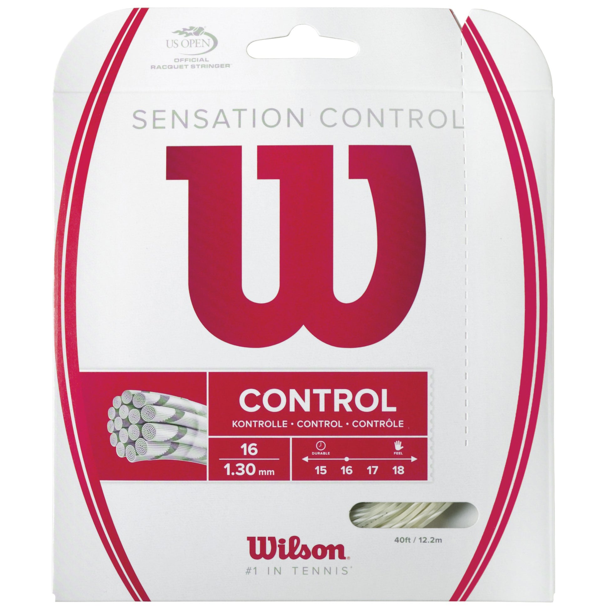 Wilson Sensation Control Cordage En Garniture 12,2m-Écru