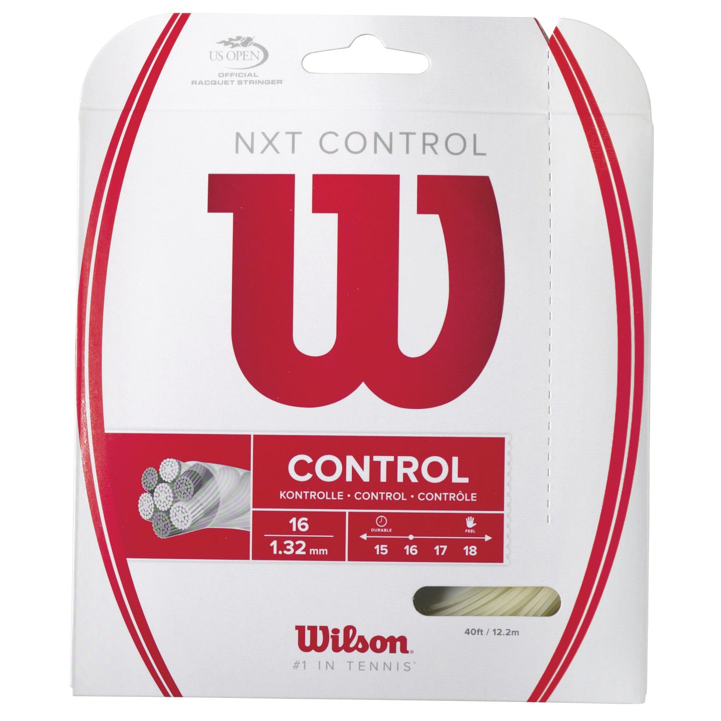 Wilson NXT Control Cordage En Garniture 12,2m-Écru