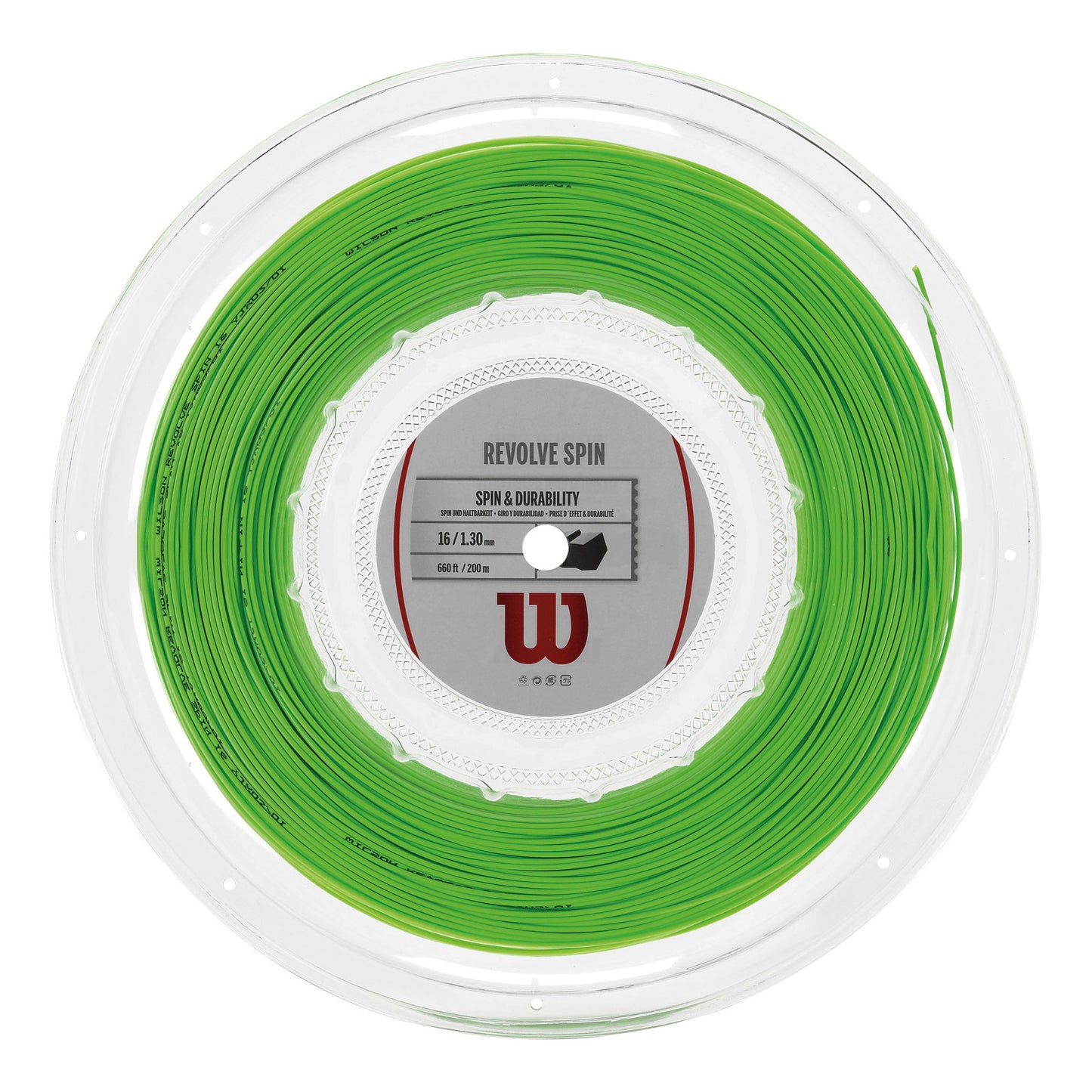 Wilson Revolve Spin Bobine Cordage 200m-Vert
