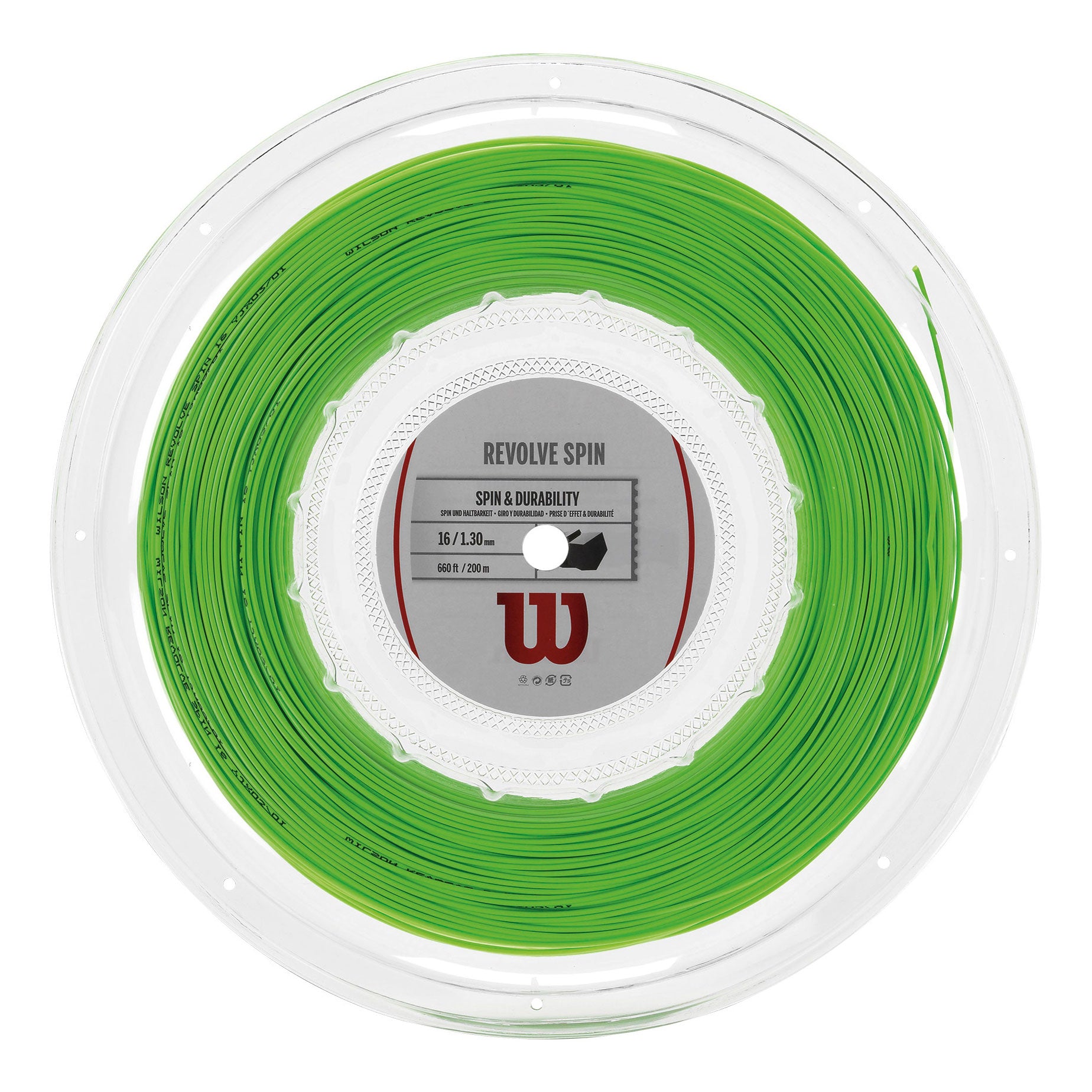 Wilson Revolve Spin Bobine Cordage 200m-Vert