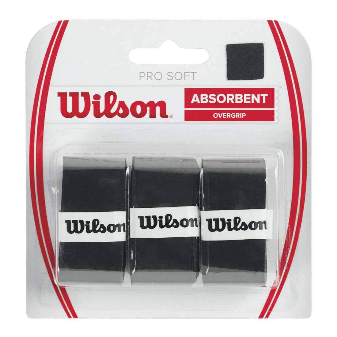 Wilson Soft Overgrip Pack De 3-Noir