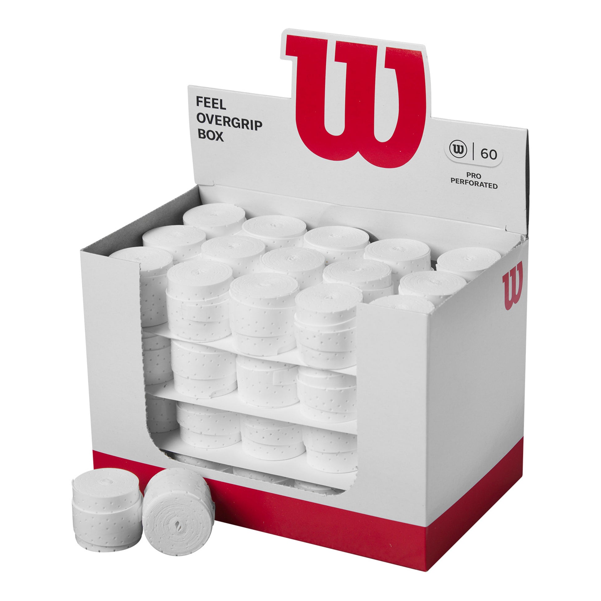 Wilson Pro Overgrip Perforated Pack de 60 - blanc
