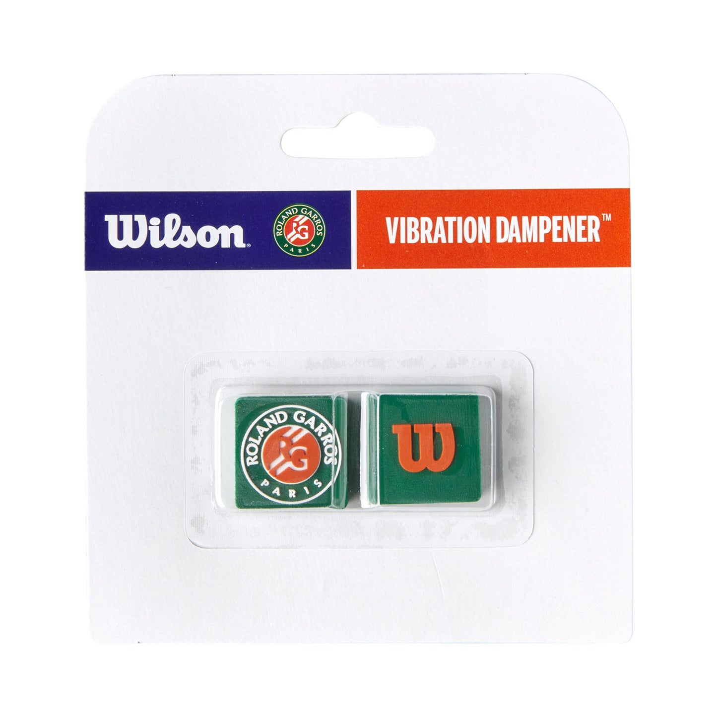 Wilson Roland Garros 2025 Antivibrateur Pack De 2 Unités-Vert,Rouge