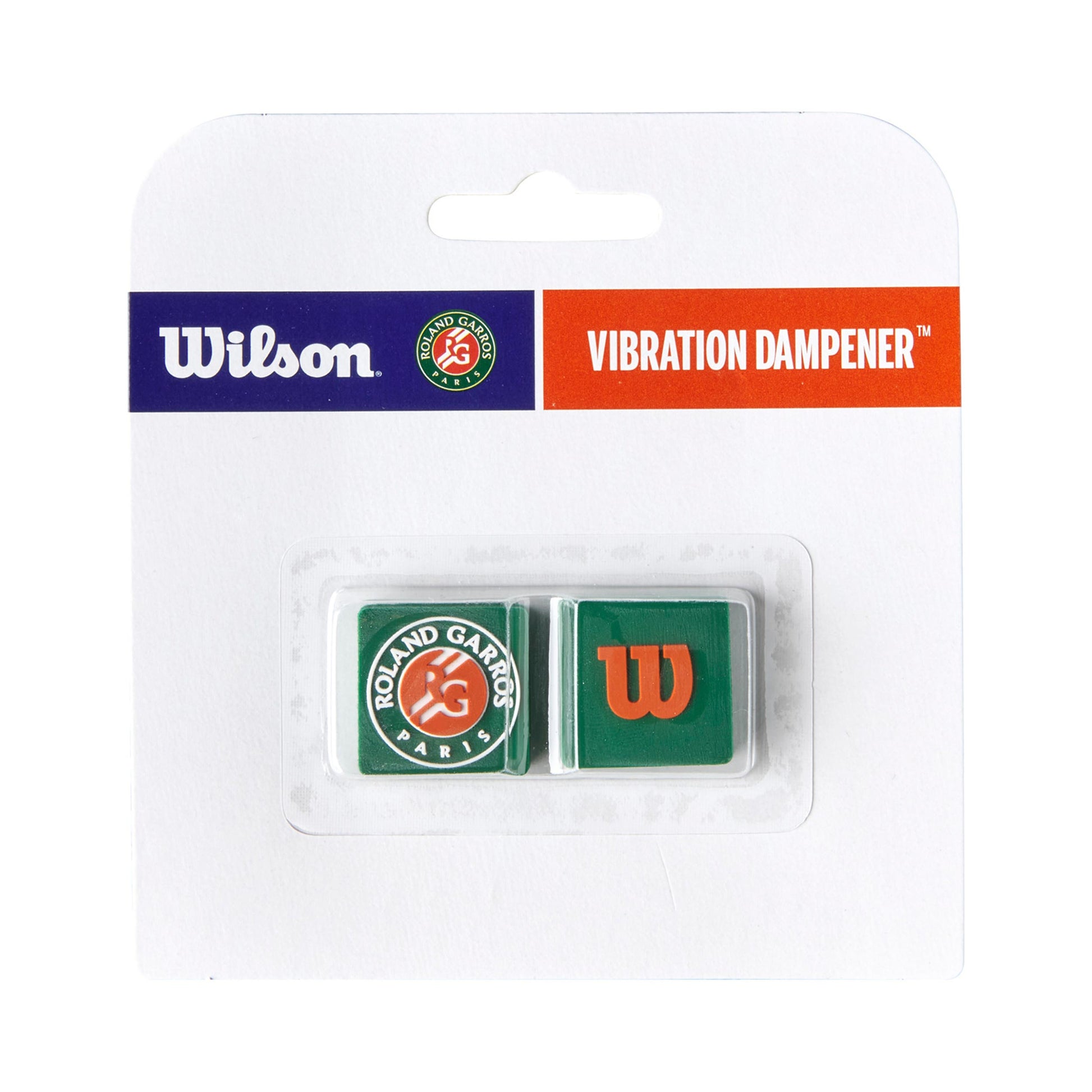 Wilson Roland Garros 2025 Antivibrateur Pack De 2 Unités-Vert,Rouge