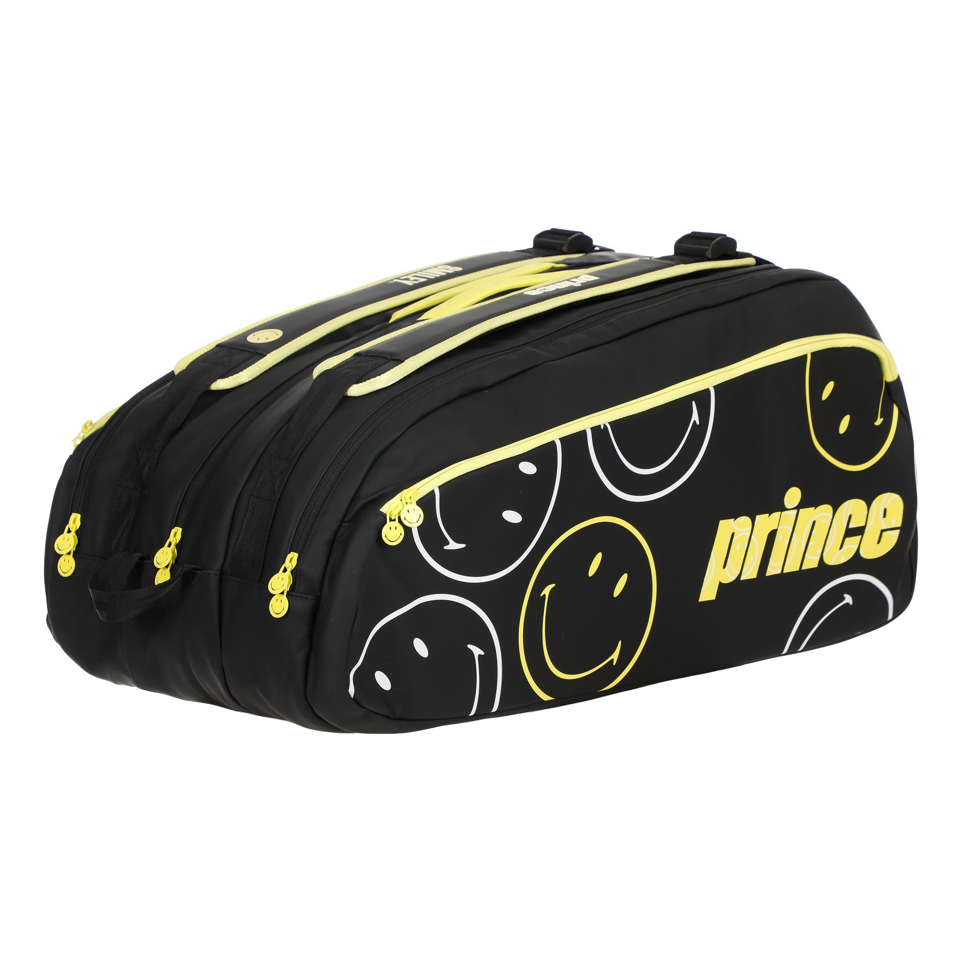Prince Smiley Housse de raquette Lot de 12 - noir