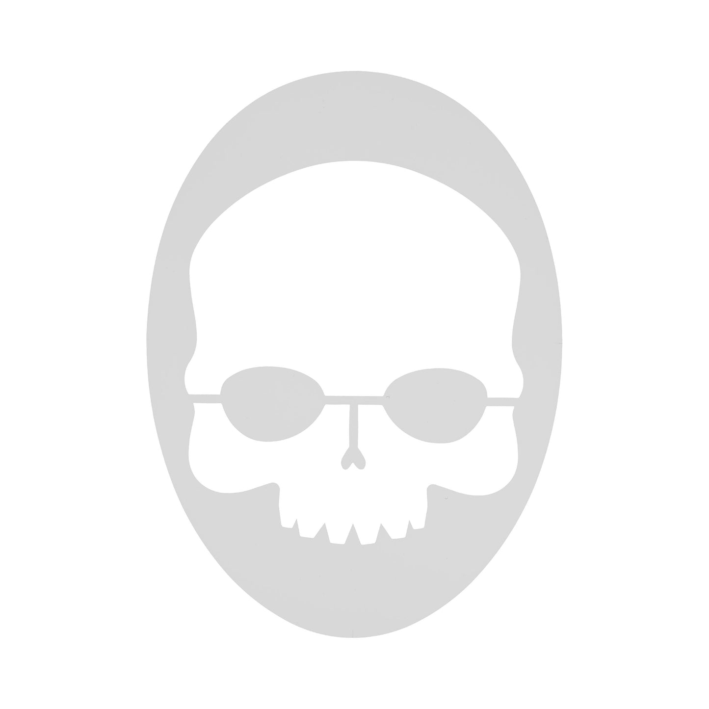 Prince Skull Stencil Pochoir-Blanc
