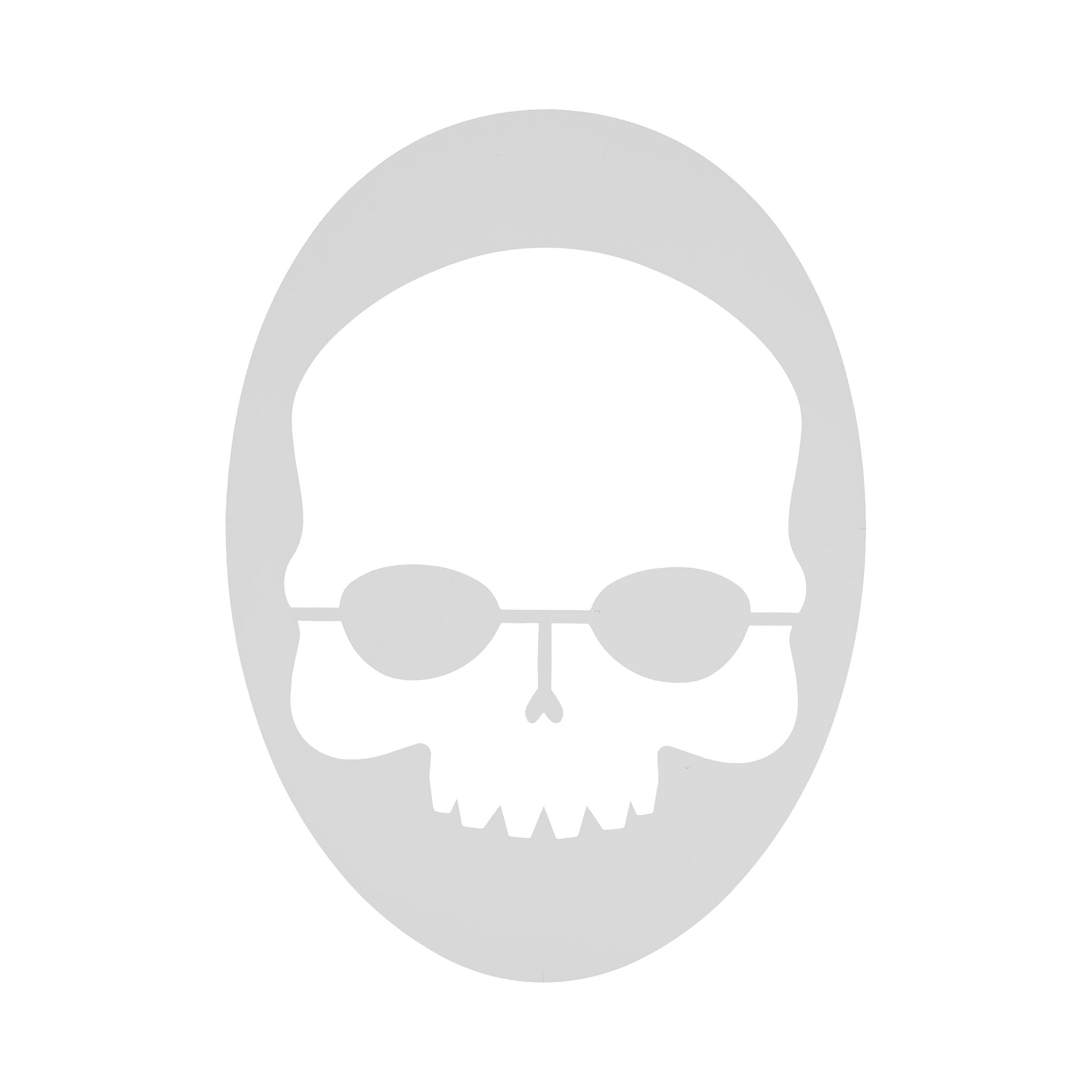 Prince Skull Stencil Pochoir-Blanc