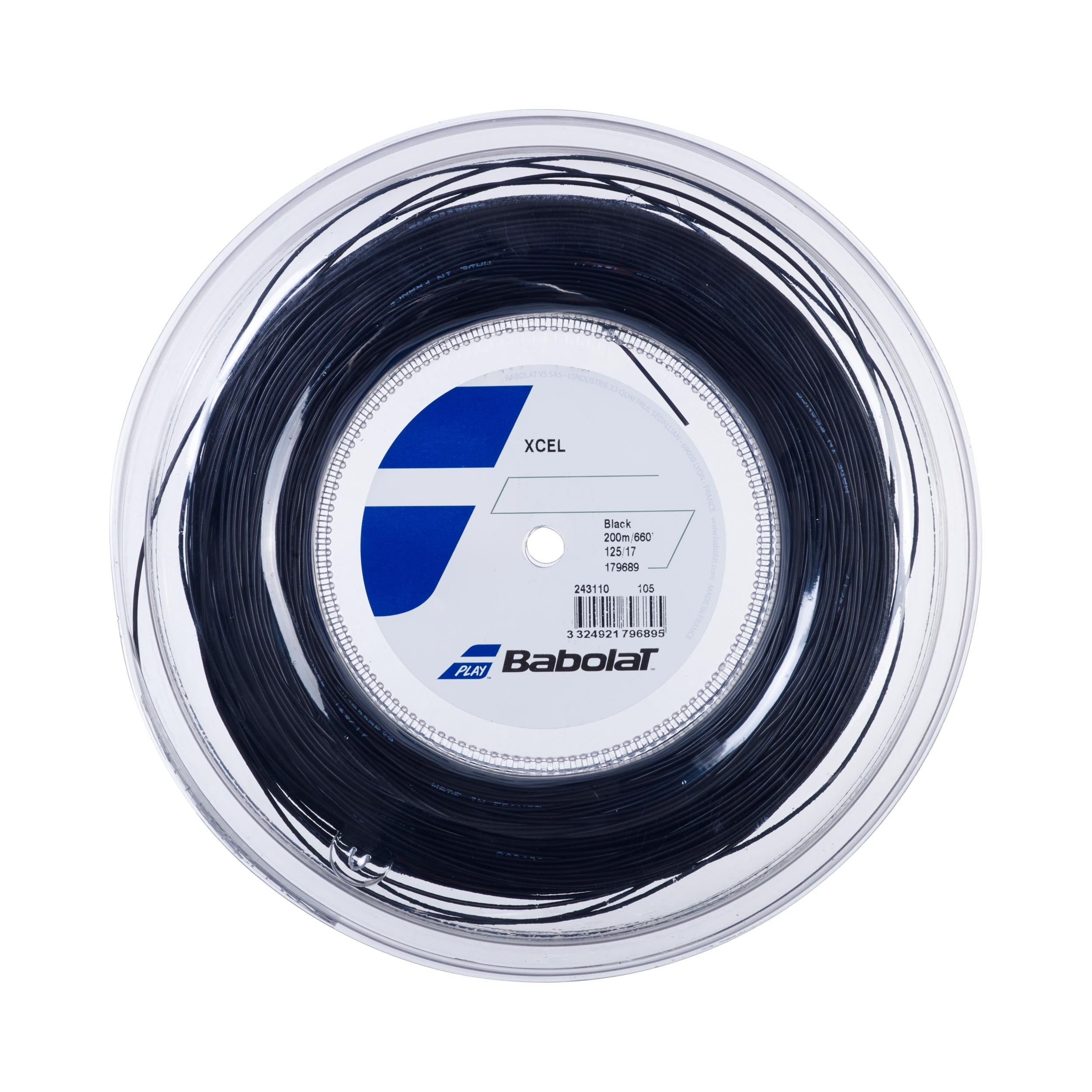 Babolat Xcel Bobine Cordage 200m-Noir