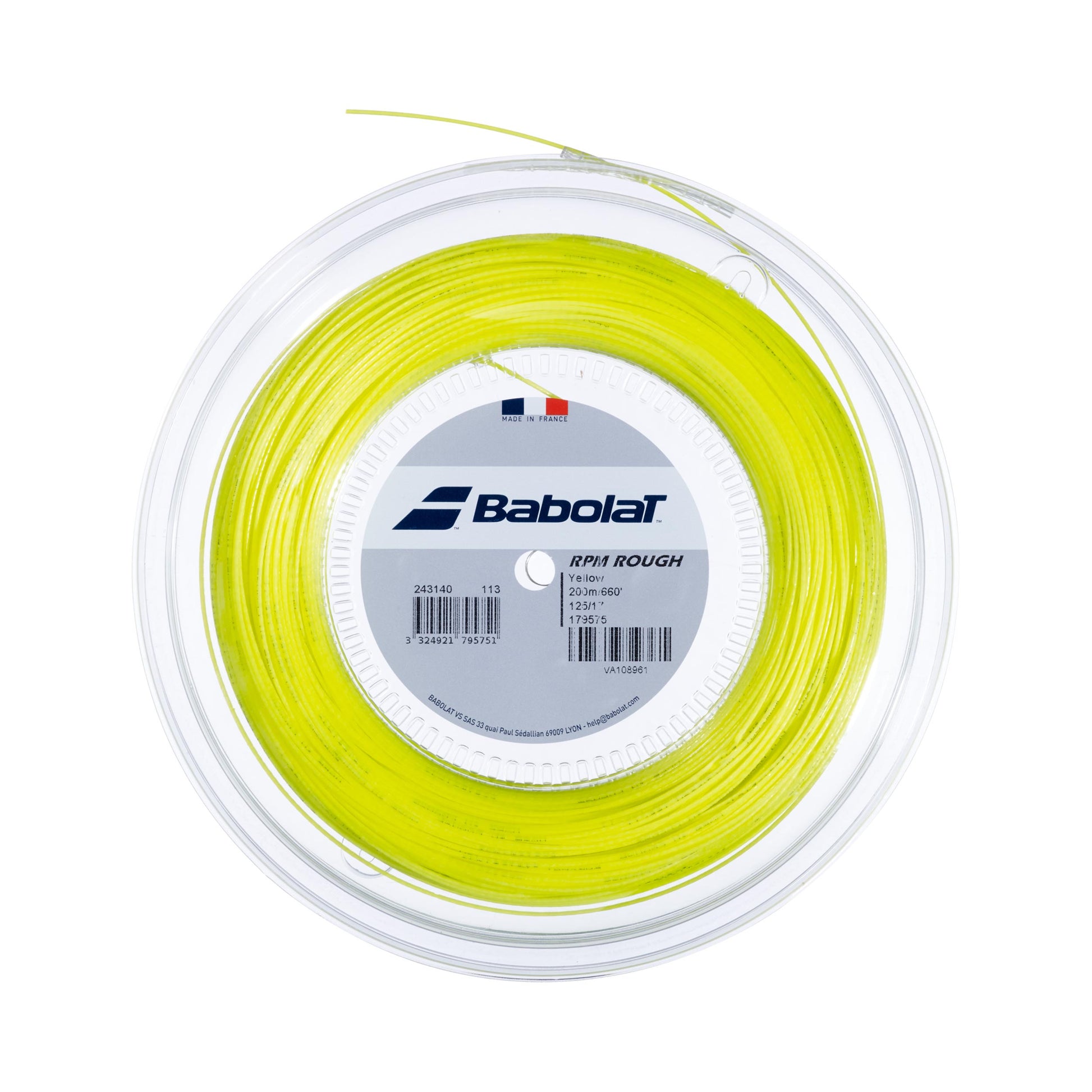 Babolat RPM Rough Bobine Cordage 200m-Jaune