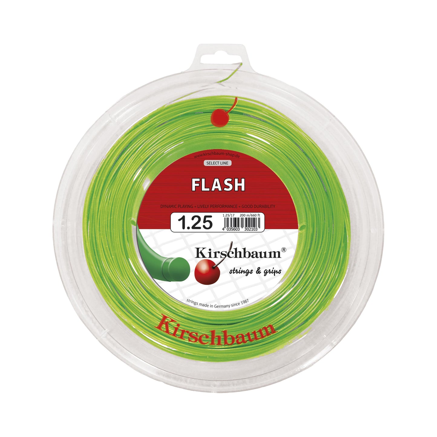 Kirschbaum Flash Bobine Cordage 200m-Vert
