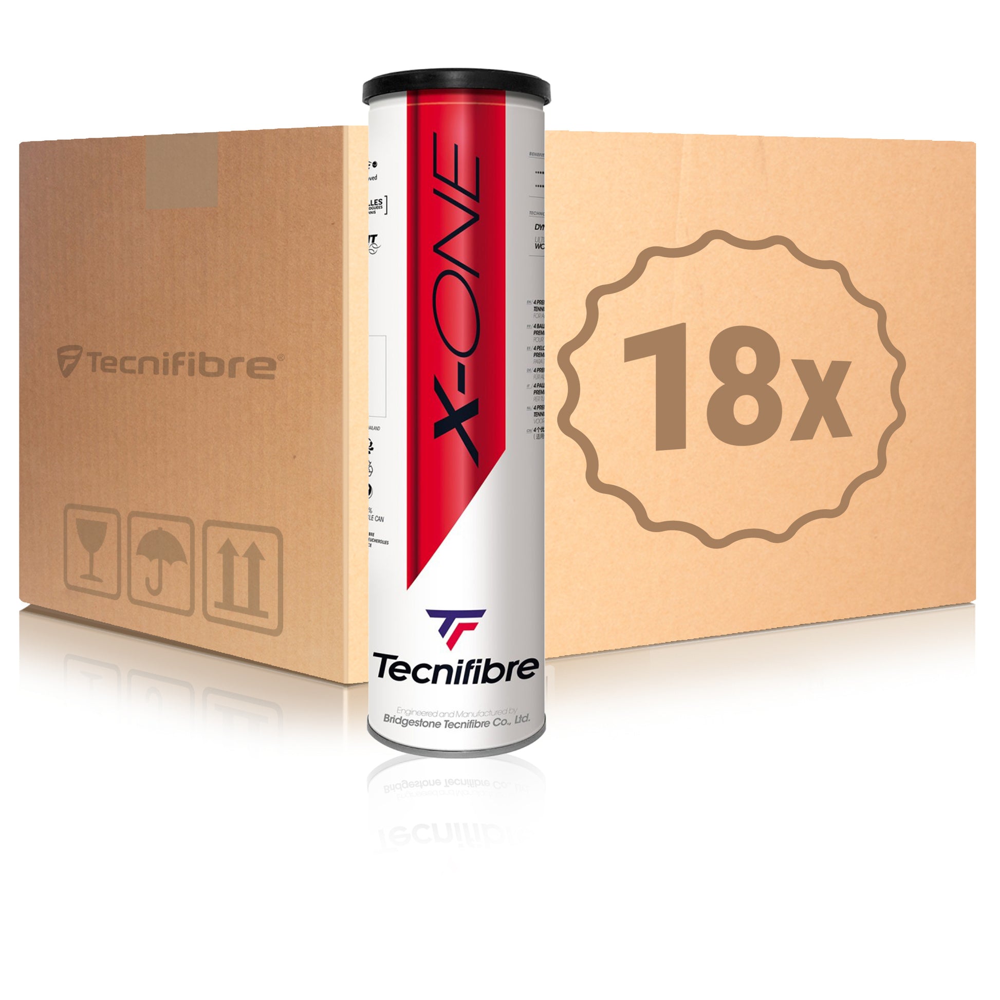 Tecnifibre 18 tubes de 4 X-One En carton