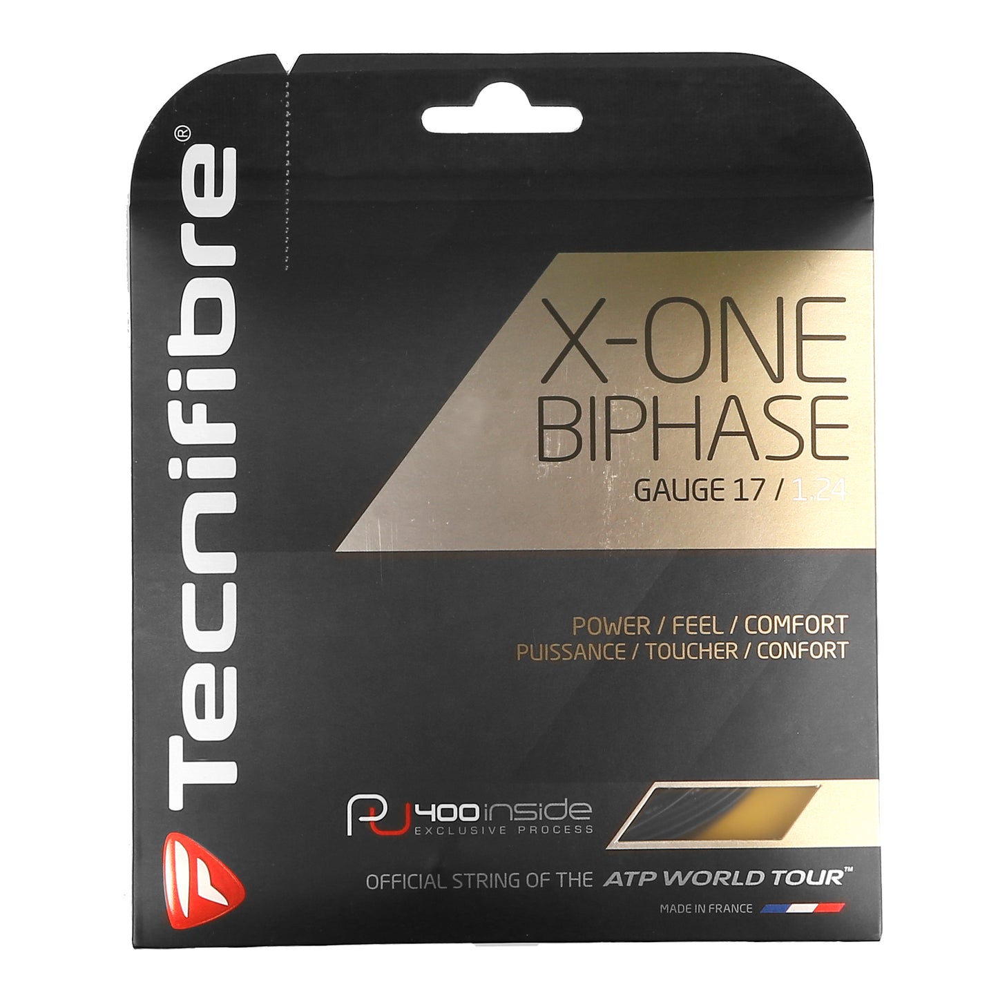 Tecnifibre X-One Biphase Cordage En Garniture 12,2m-Noir
