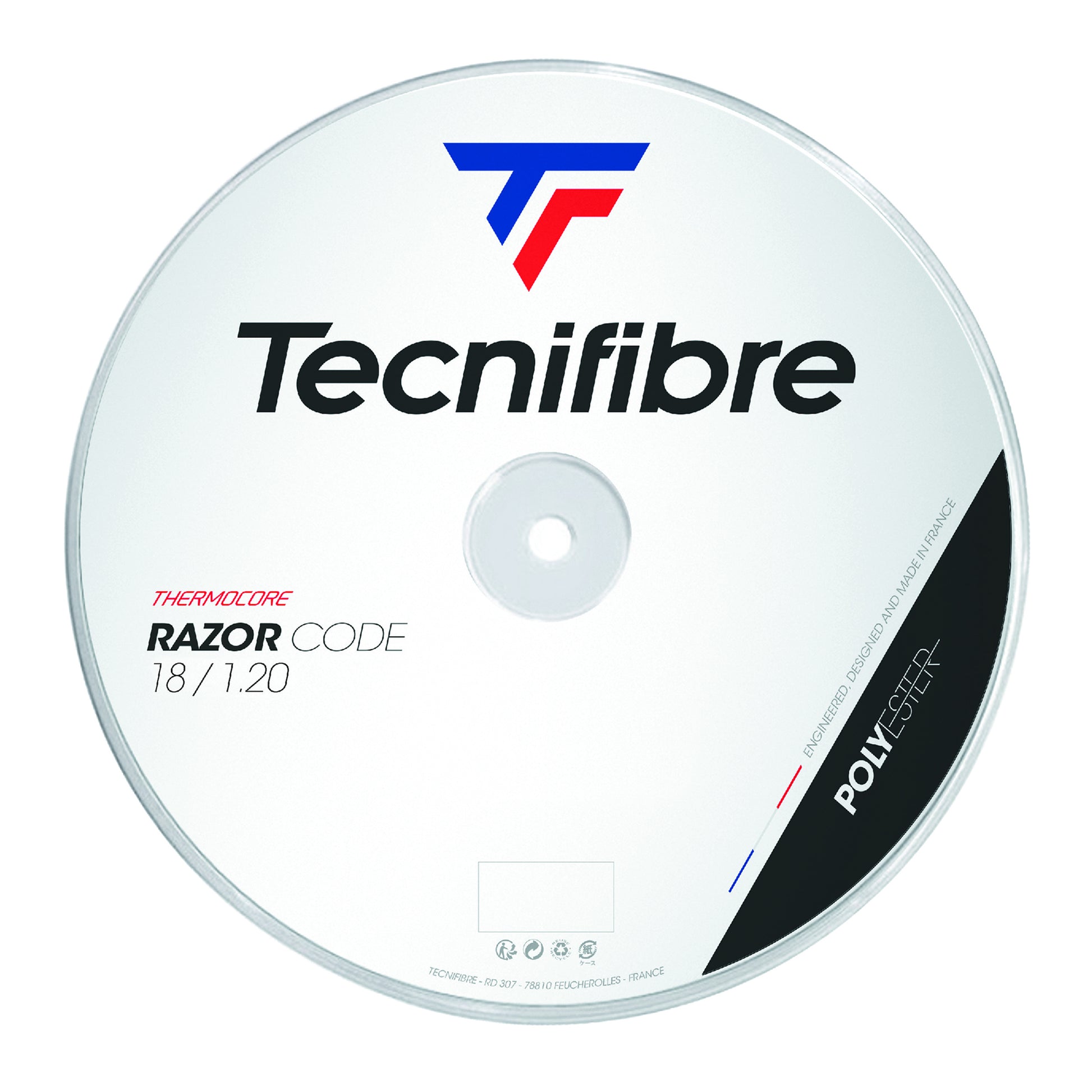 Tecnifibre Razor Code 200m Bobine Cordage-Blanc