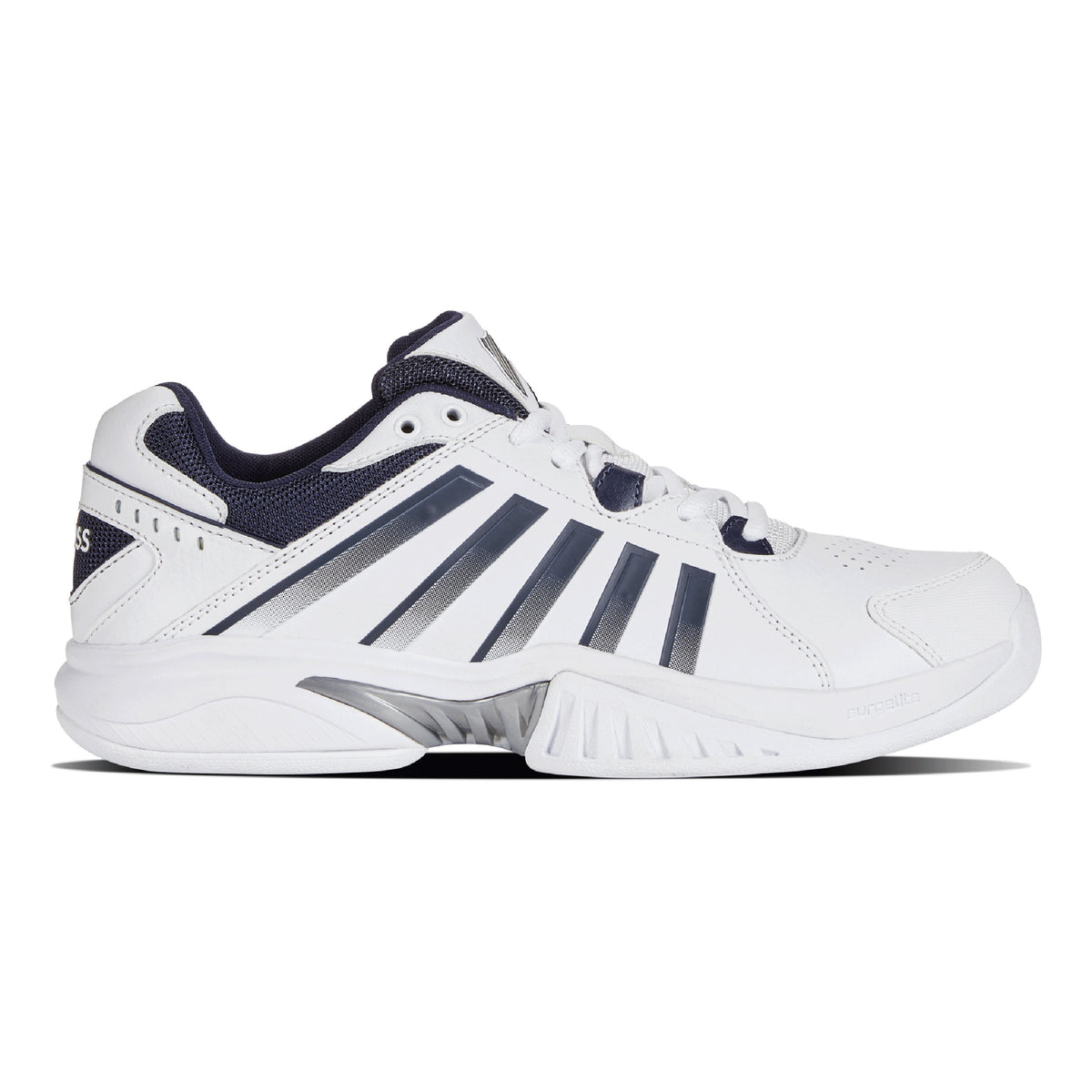 K-Swiss Receiver V Chaussure Moquette Hommes-Blanc,Bleu Foncé