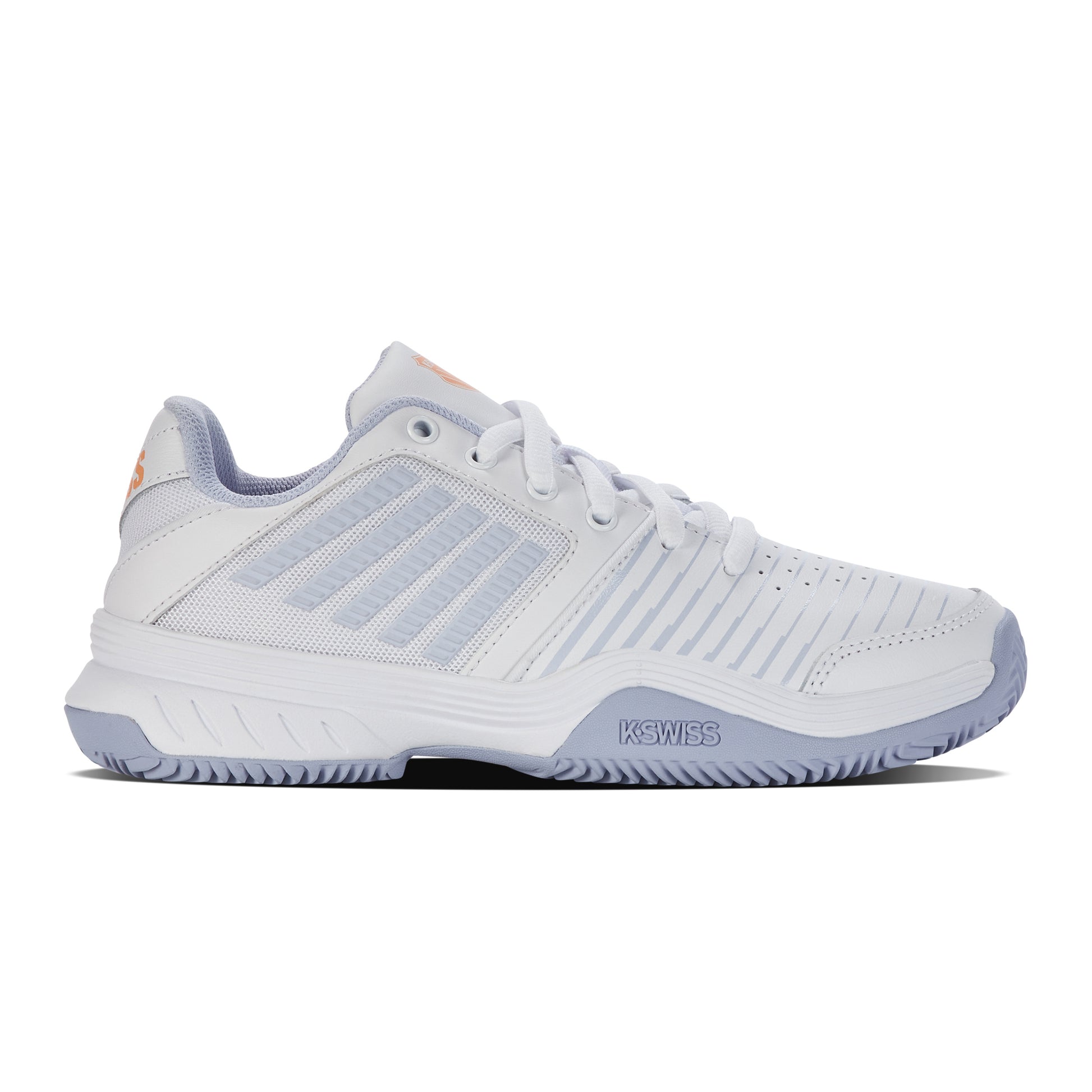 K-Swiss Court Express CLAY Chaussure Terre Battue Femmes-Blanc,Lilas