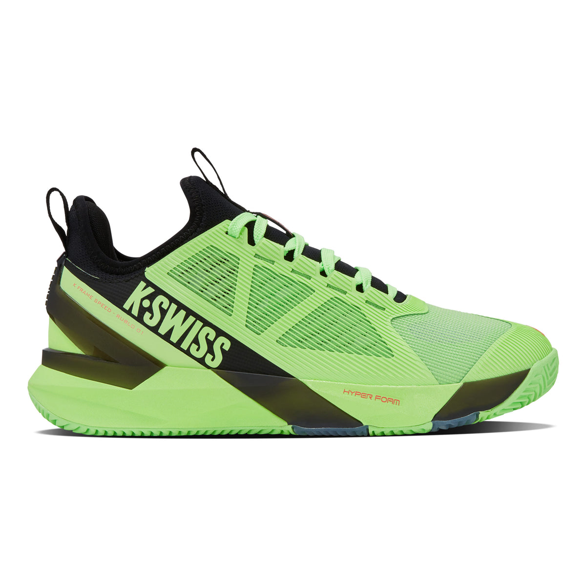 K-Swiss K-Frame Speed Rublo Chaussure Terre Battue Hommes-Vert Fluo,Noir
