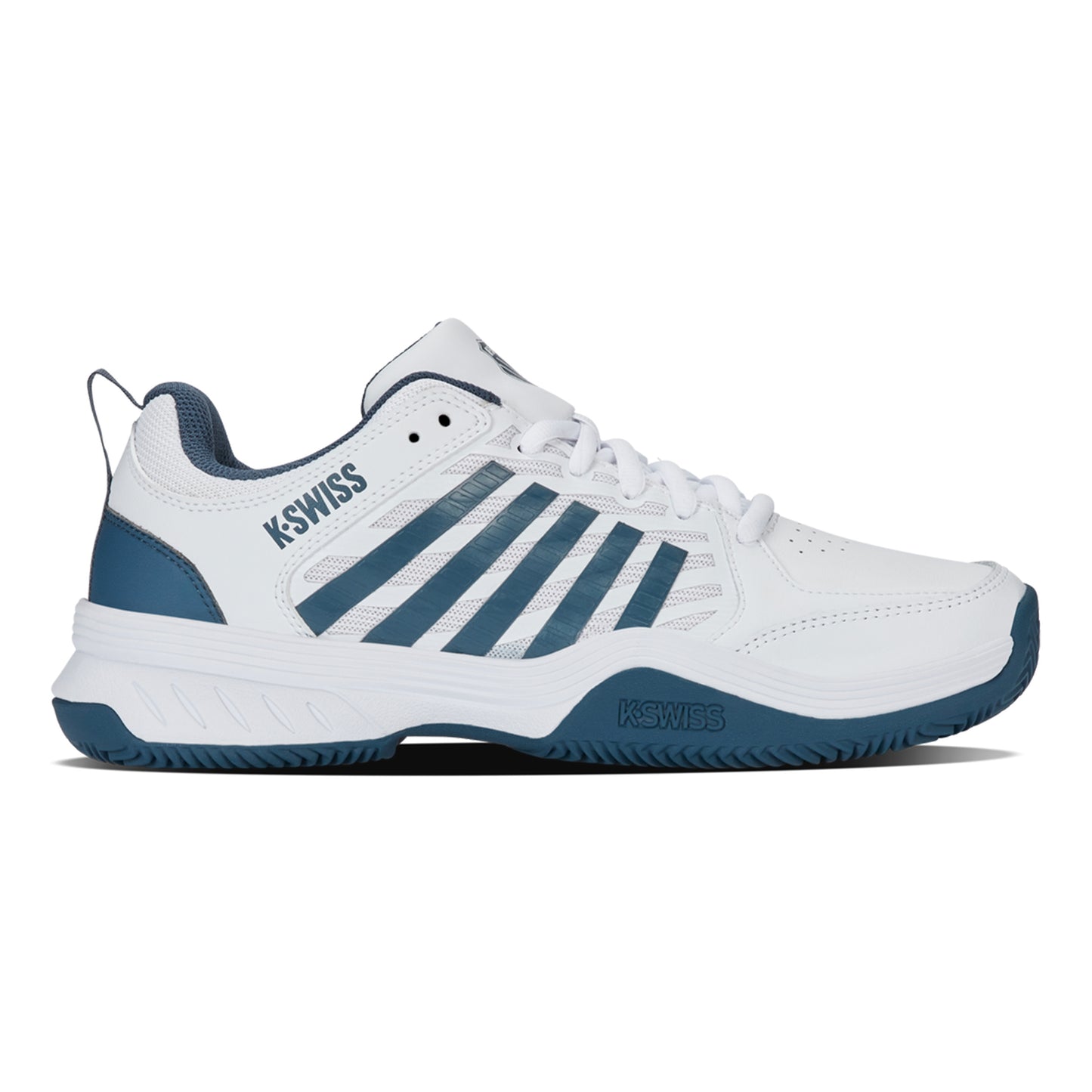 K-Swiss Court Express 2 Chaussure Terre Battue Hommes-Blanc,Bleu Foncé
