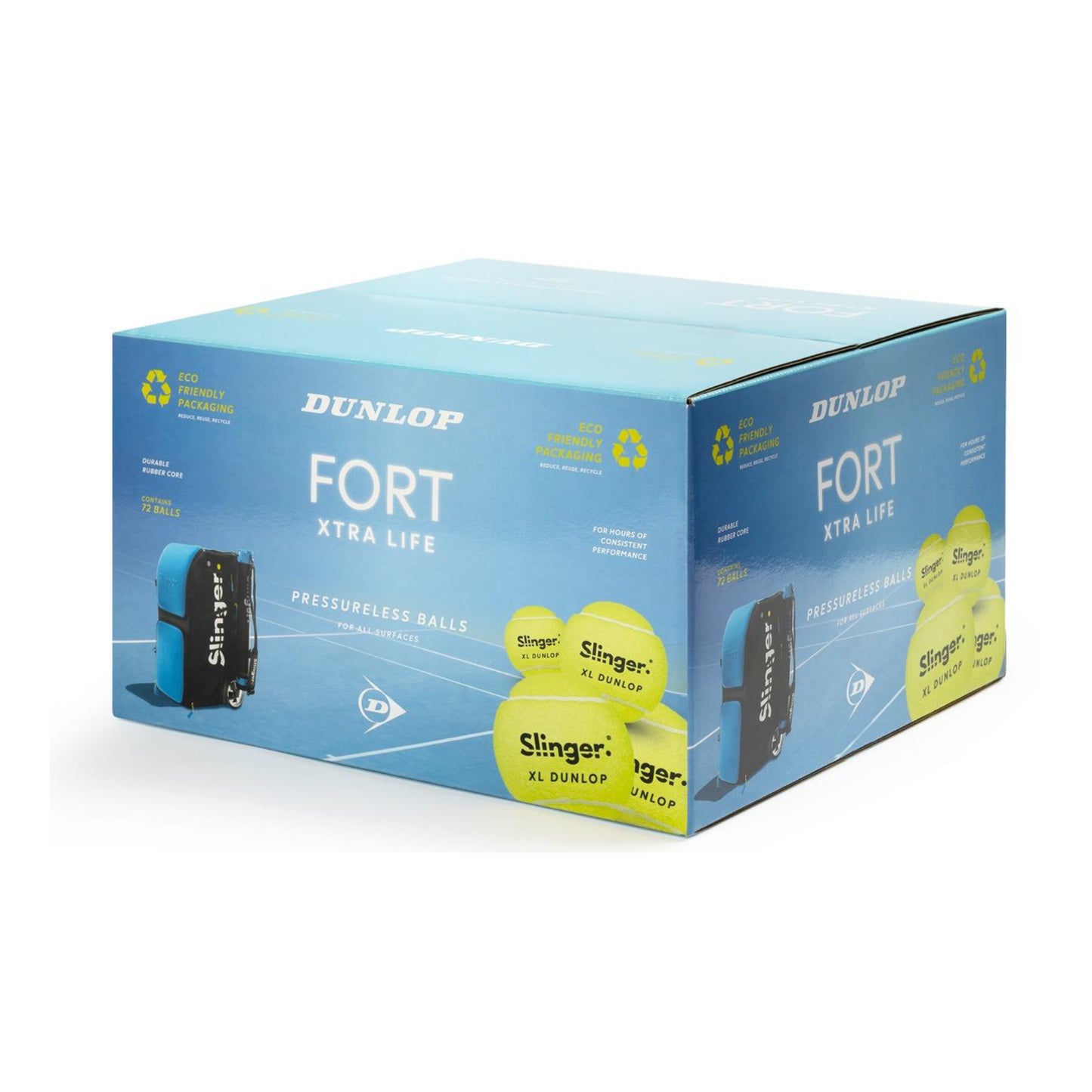 Dunlop Fort Xtra Life Slinger Box de 72 balles