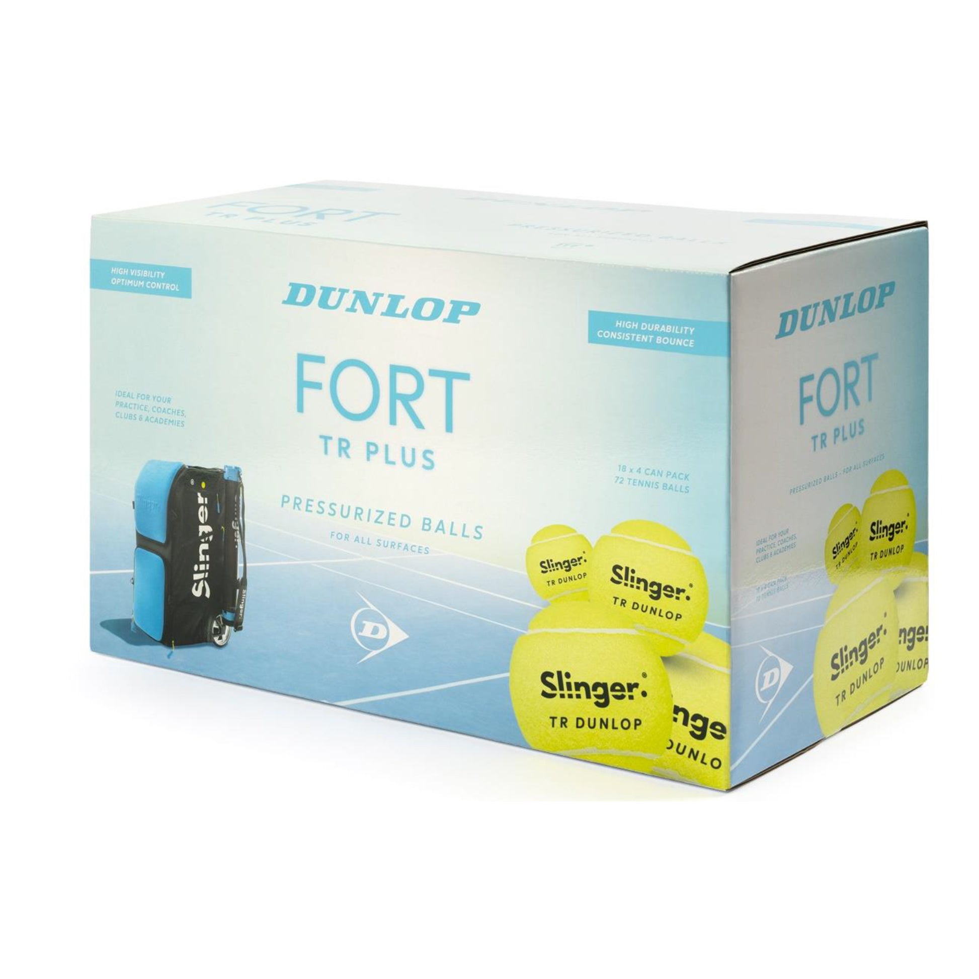 Dunlop Fort TR Plus Slinger Box De 72 Balles