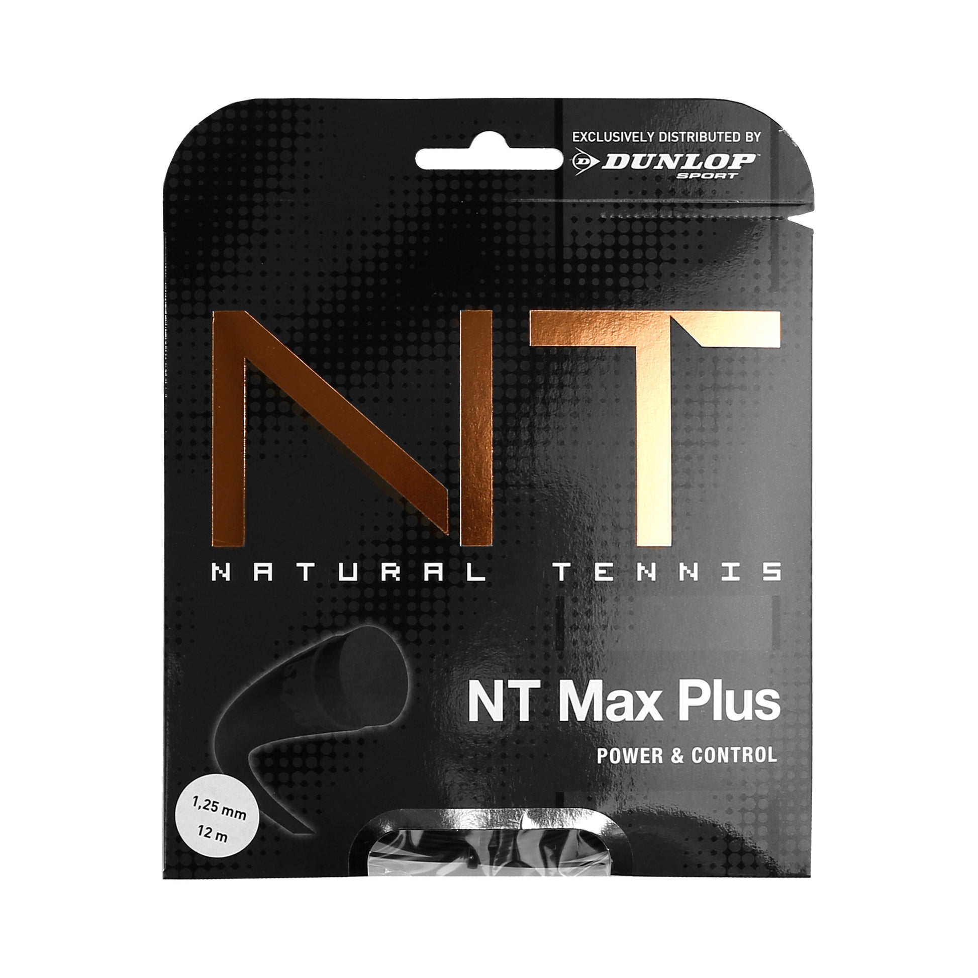 Dunlop NT Max Plus Cordage En Garniture 12m-Noir