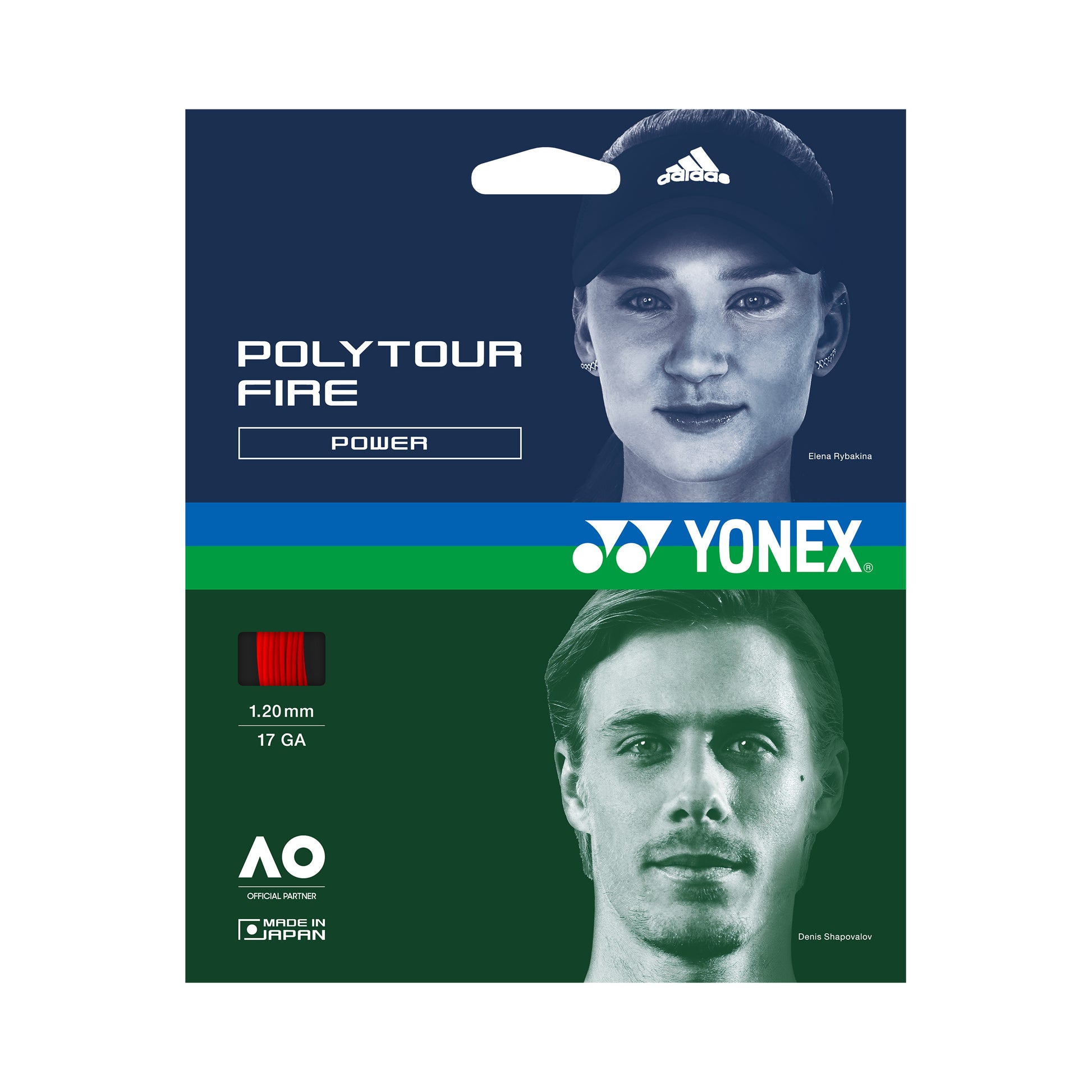 Yonex Poly Tour Fire Cordage en garniture 12m - rouge