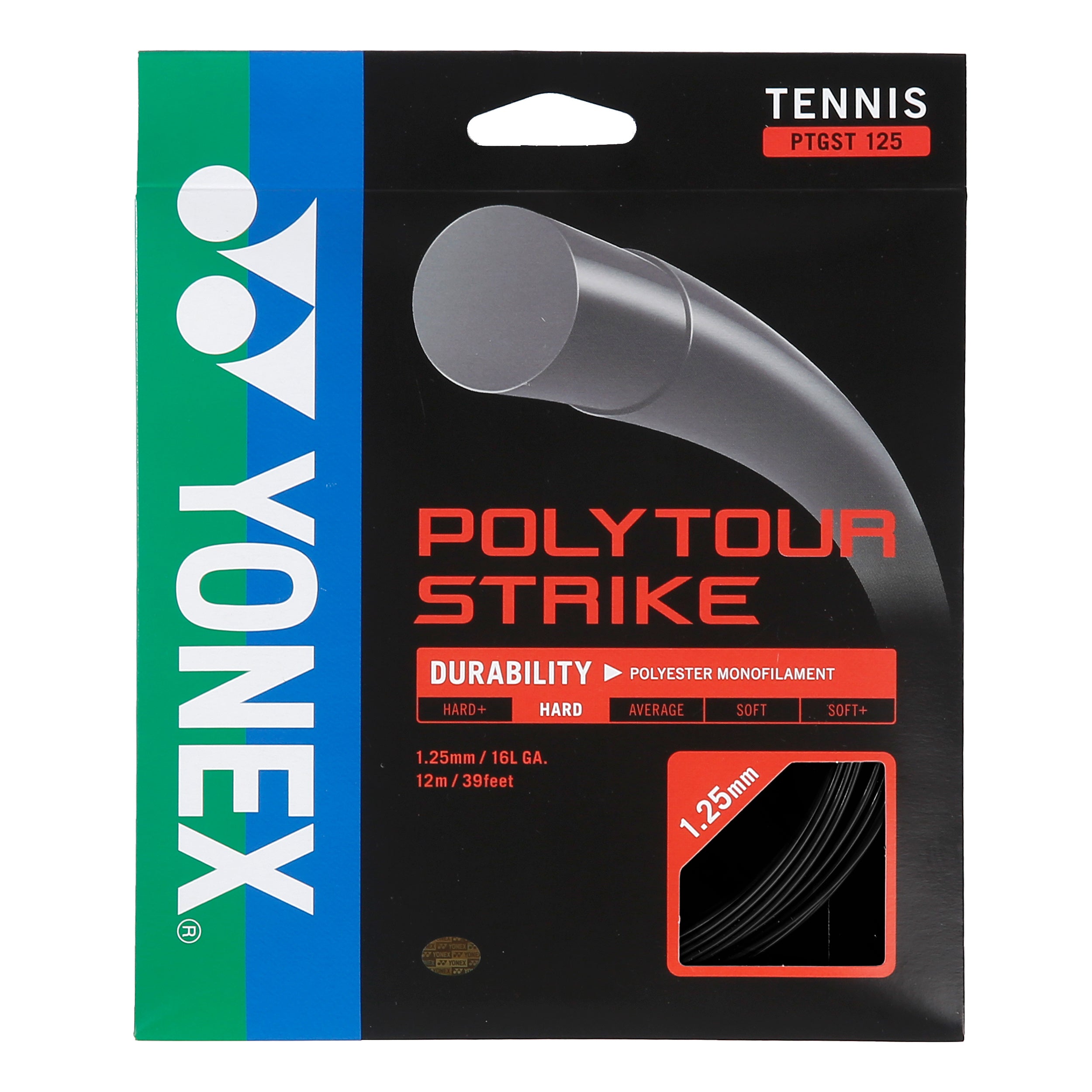 Yonex Poly Tour Strike Cordage en garniture 12m - noir