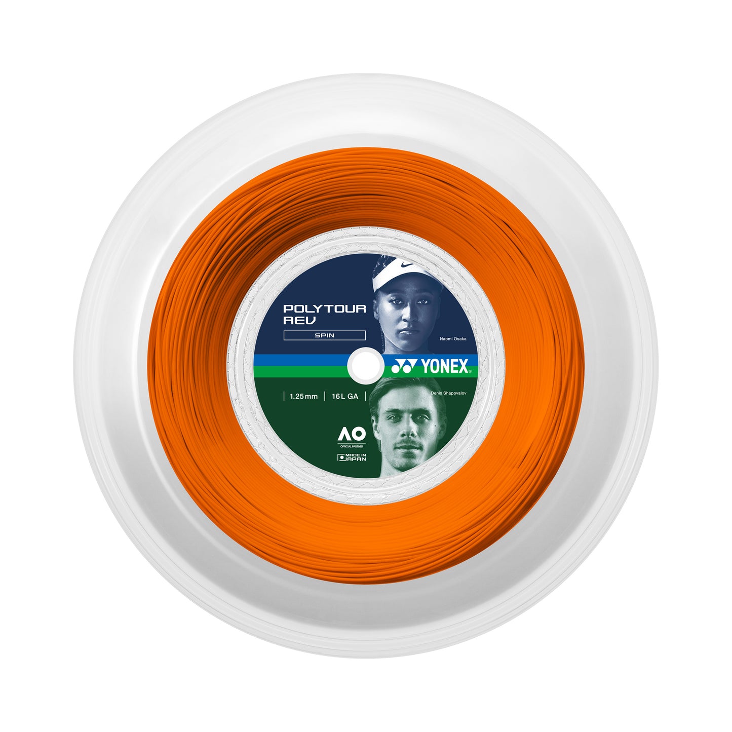 Yonex Poly Tour Rev Bobine Cordage 200m-Orange