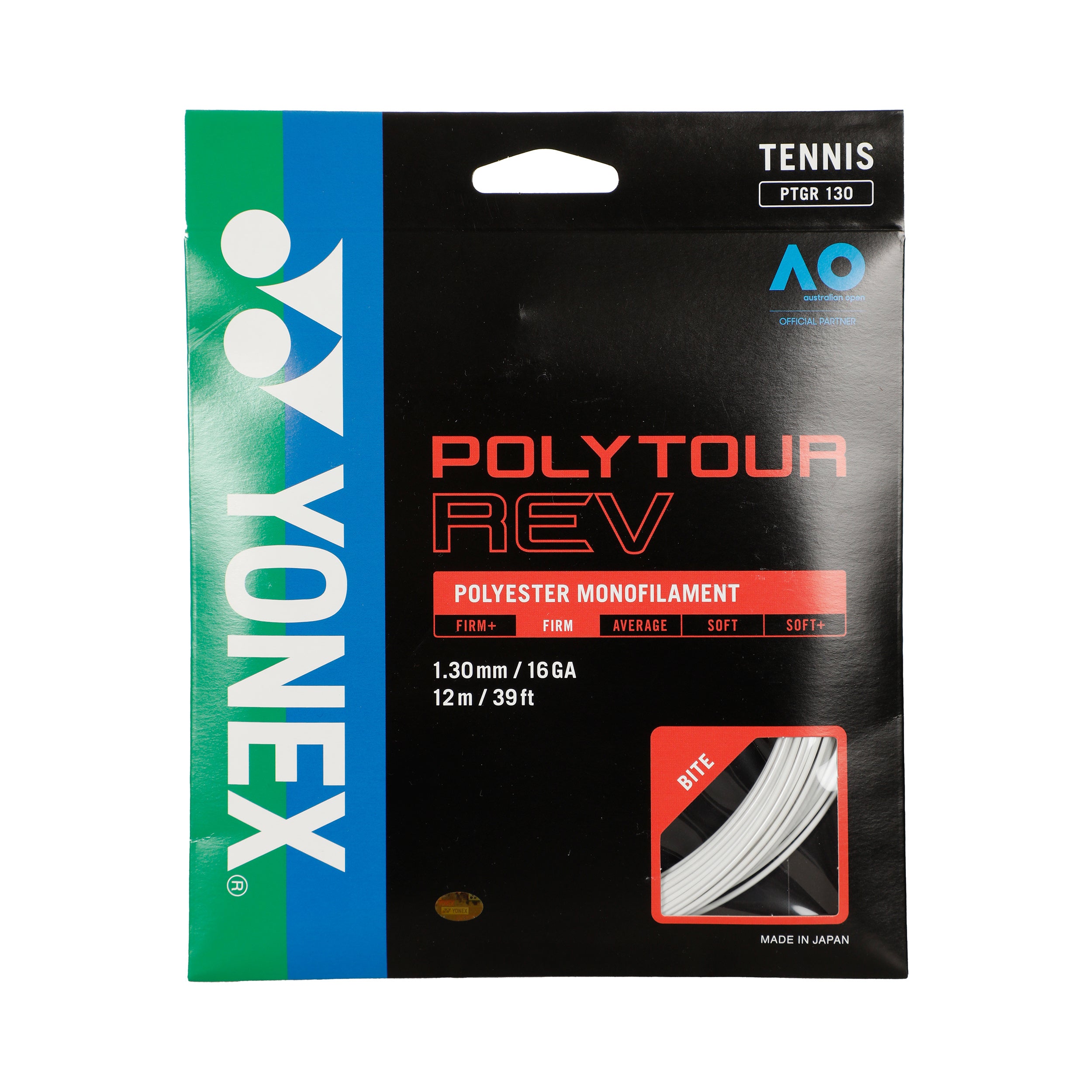 Yonex Poly Tour Rev Cordage En Garniture 12m-Blanc