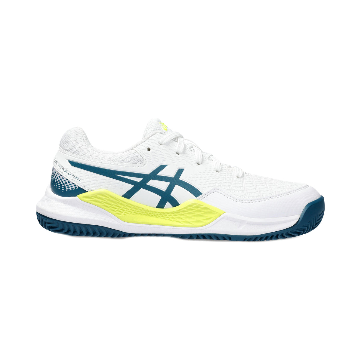 ASICS Gel-Resolution 9 GS Chaussure terre battue Enfants - blanc, bleu petrol