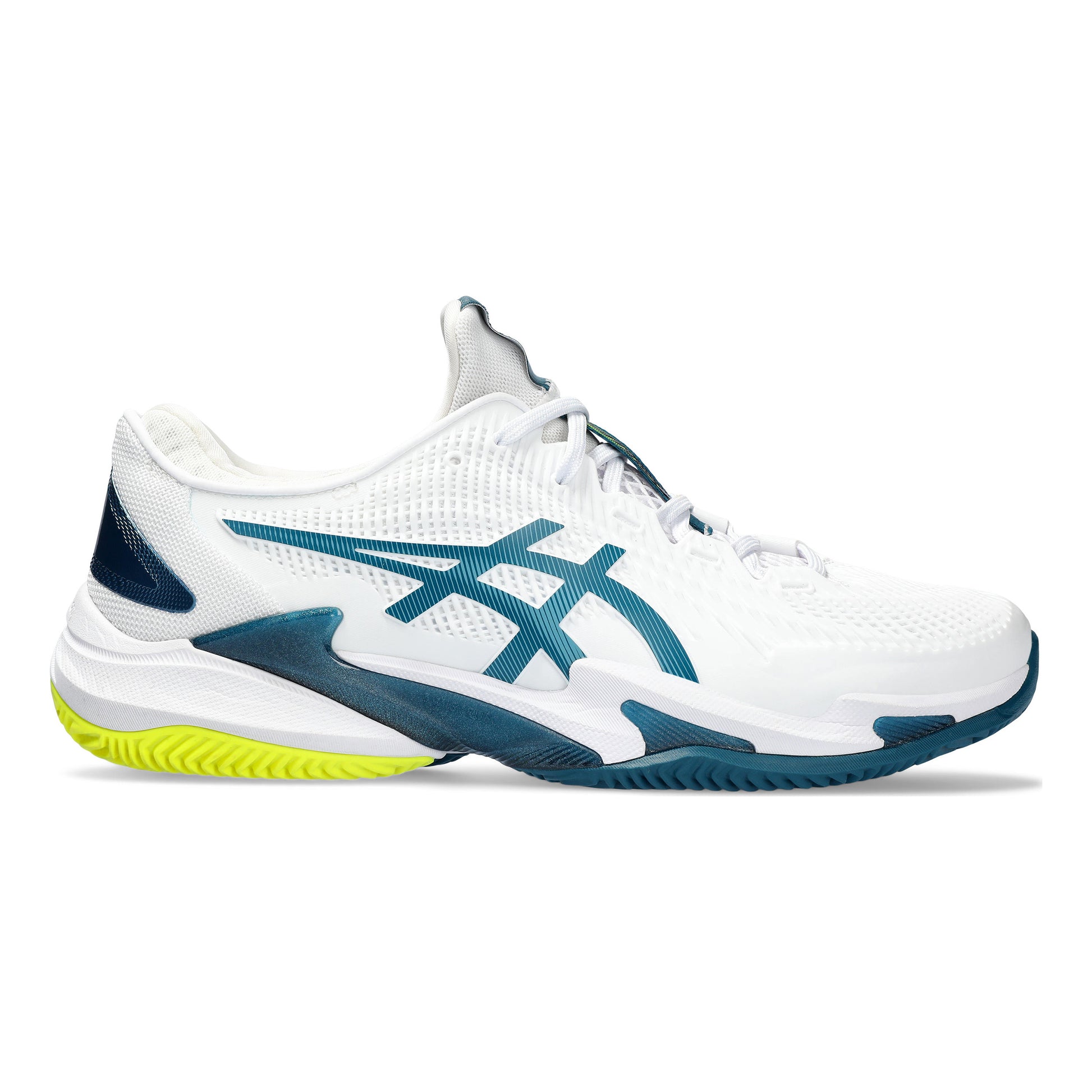 ASICS Court FF 3 Chaussure terre battue Hommes - blanc, bleu petrol