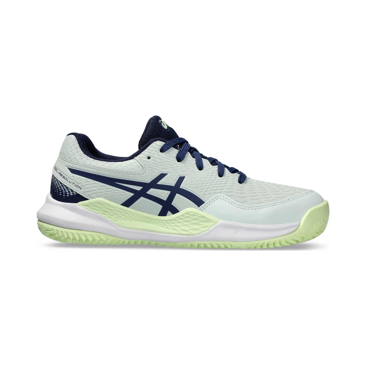ASICS Gel-Resolution 9 GS Chaussure terre battue Enfants - menthe, bleu foncé
