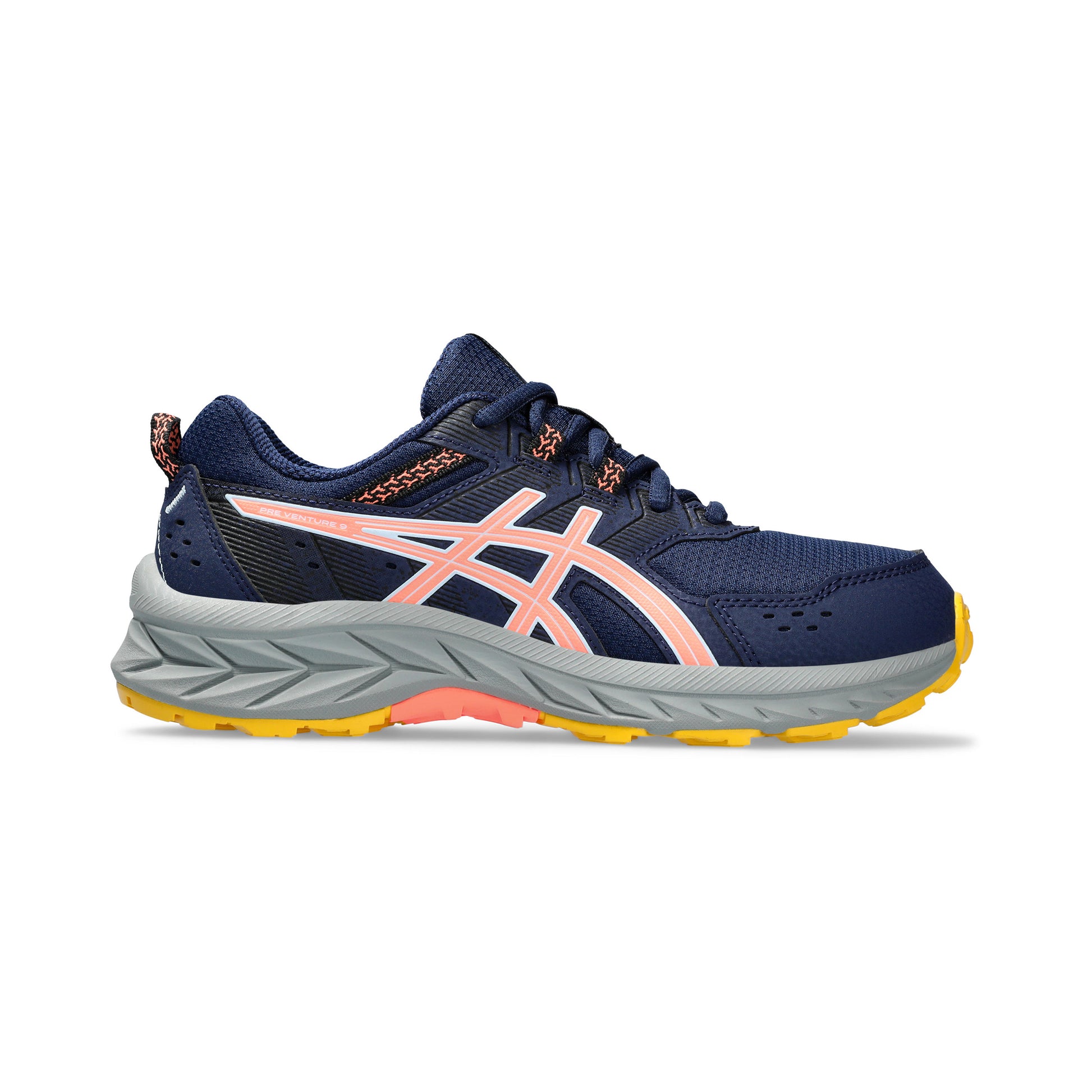 ASICS Pre-Venture 9 GS Chaussure trail Enfants - bleu foncé, corail