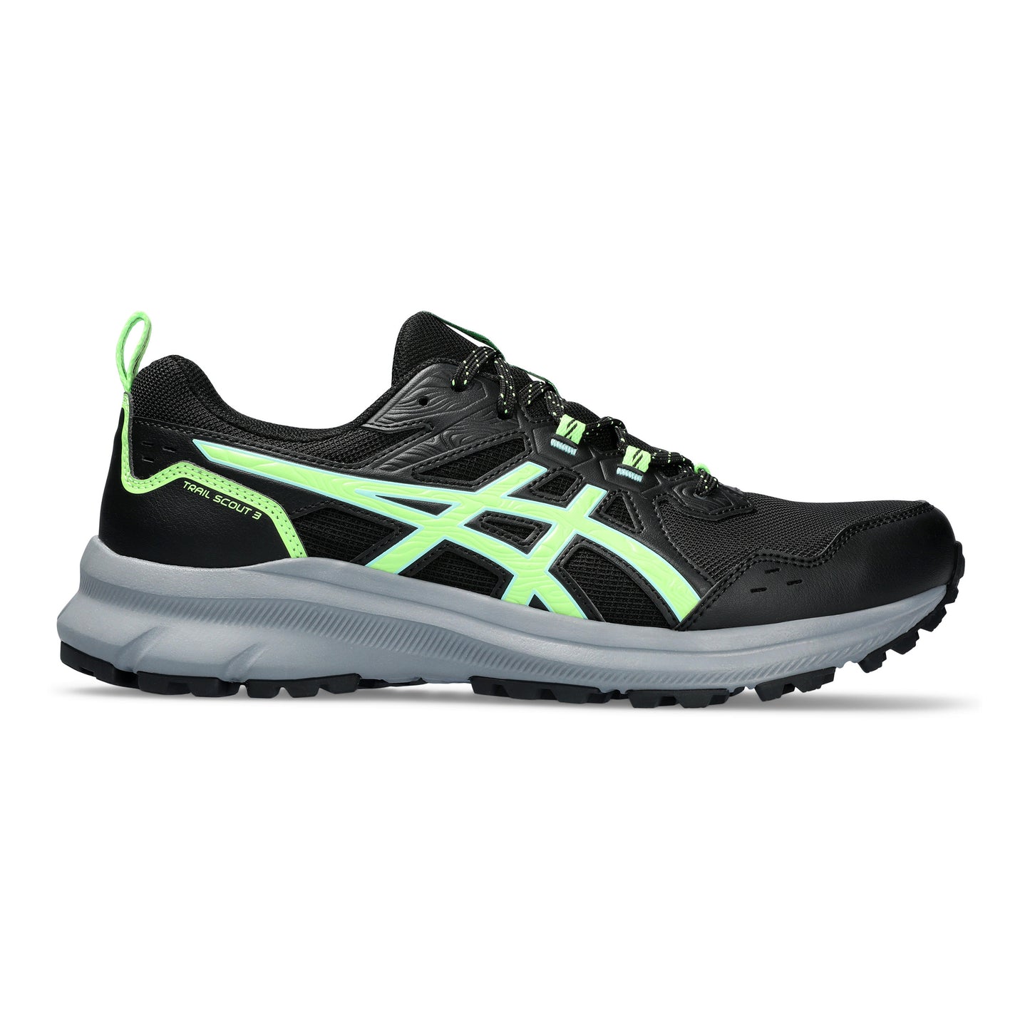 ASICS Trail Scout 3 Chaussure trail Hommes - noir, vert fluo