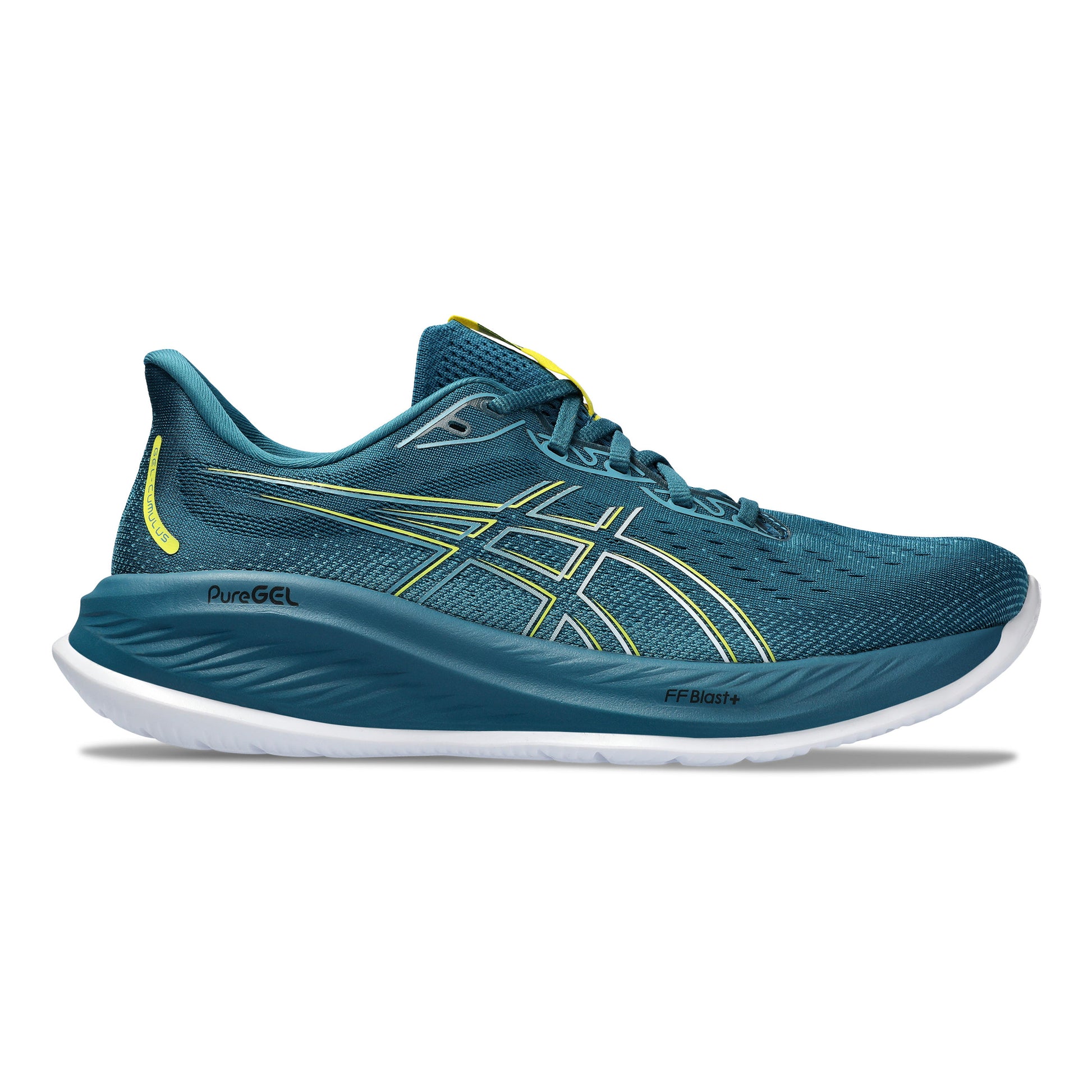 ASICS Gel-Cumulus 26 Chaussure de running sans stabilisateurs Hommes - bleu petrol, vert fluo